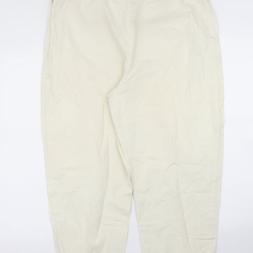 Preworn Womens Ivory   Pedal Pusher Trousers Size 38 in L22 in