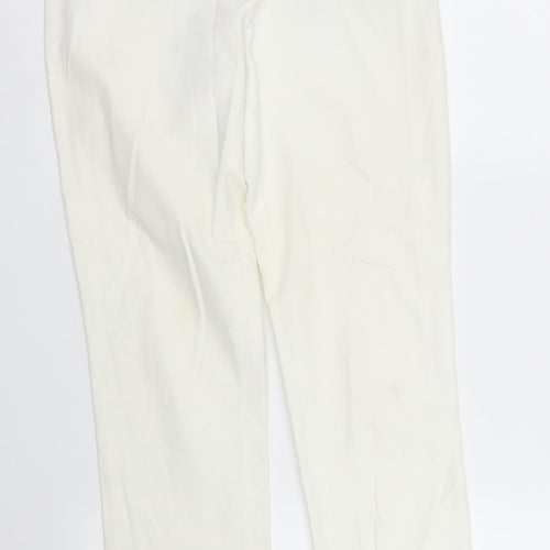 Theory Womens White  Rayon Pedal Pusher Trousers Size 10 L27 in
