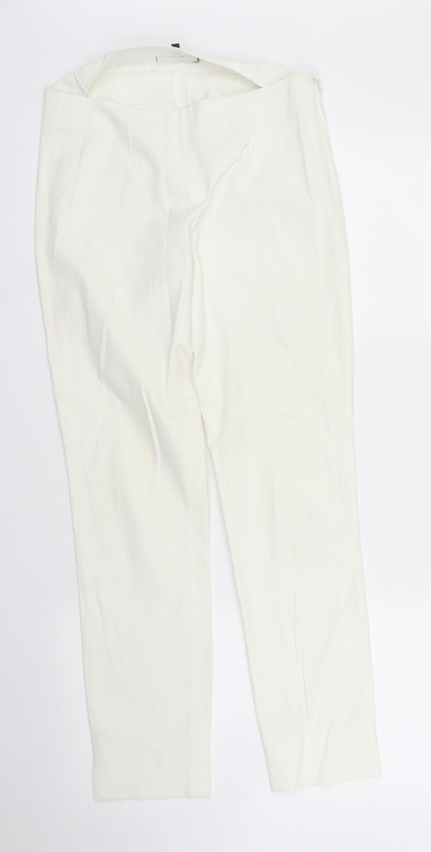 Theory Womens White  Rayon Pedal Pusher Trousers Size 10 L27 in