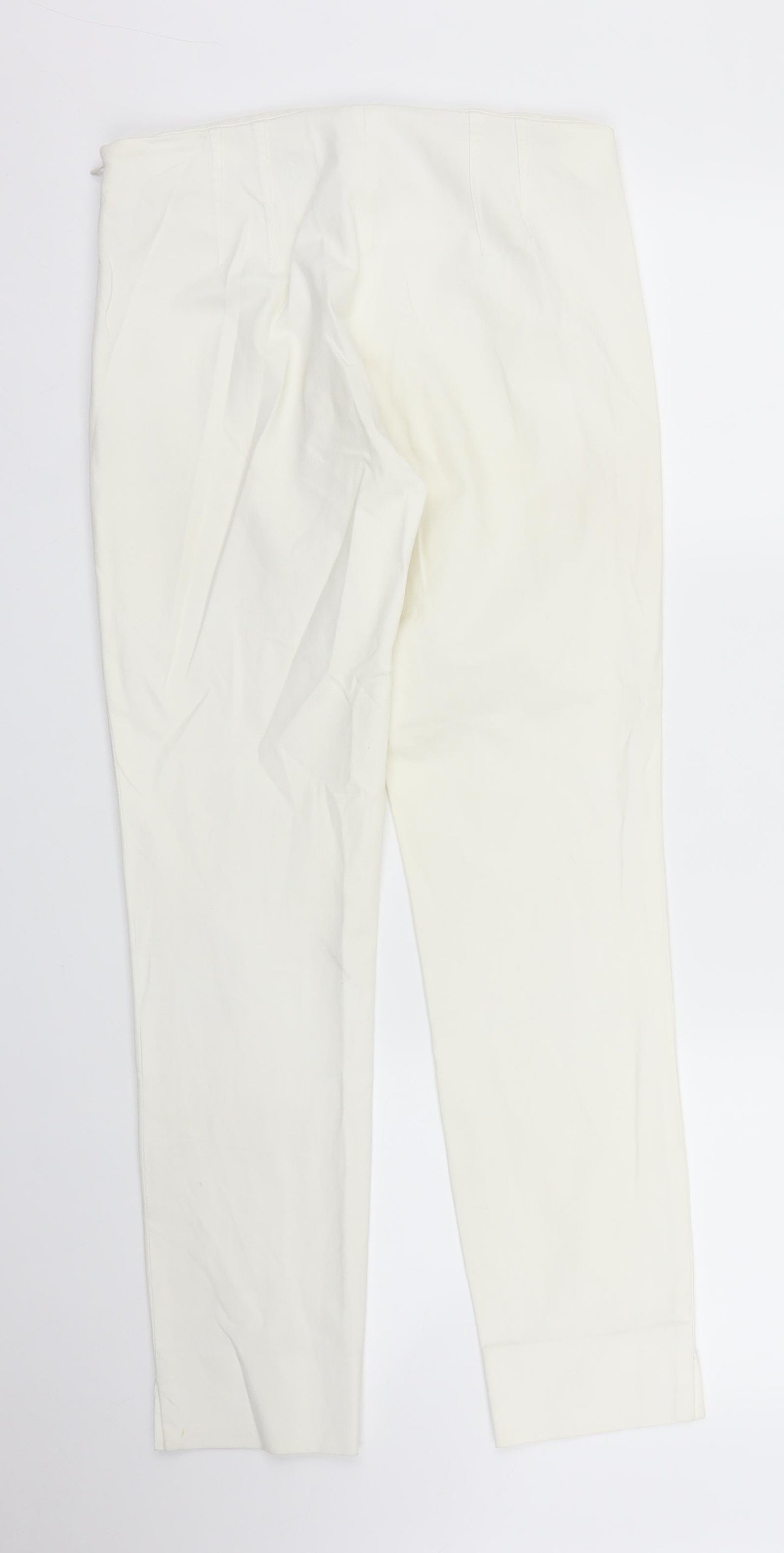 Theory Womens White  Rayon Pedal Pusher Trousers Size 10 L27 in