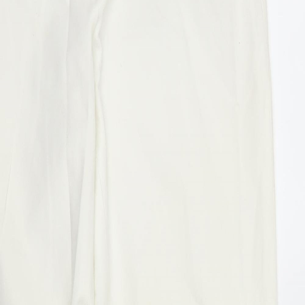 Theory Womens White  Rayon Pedal Pusher Trousers Size 10 L27 in