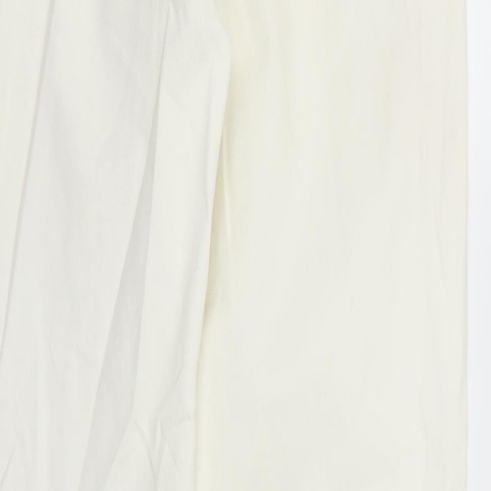 Theory Womens White  Rayon Pedal Pusher Trousers Size 10 L27 in
