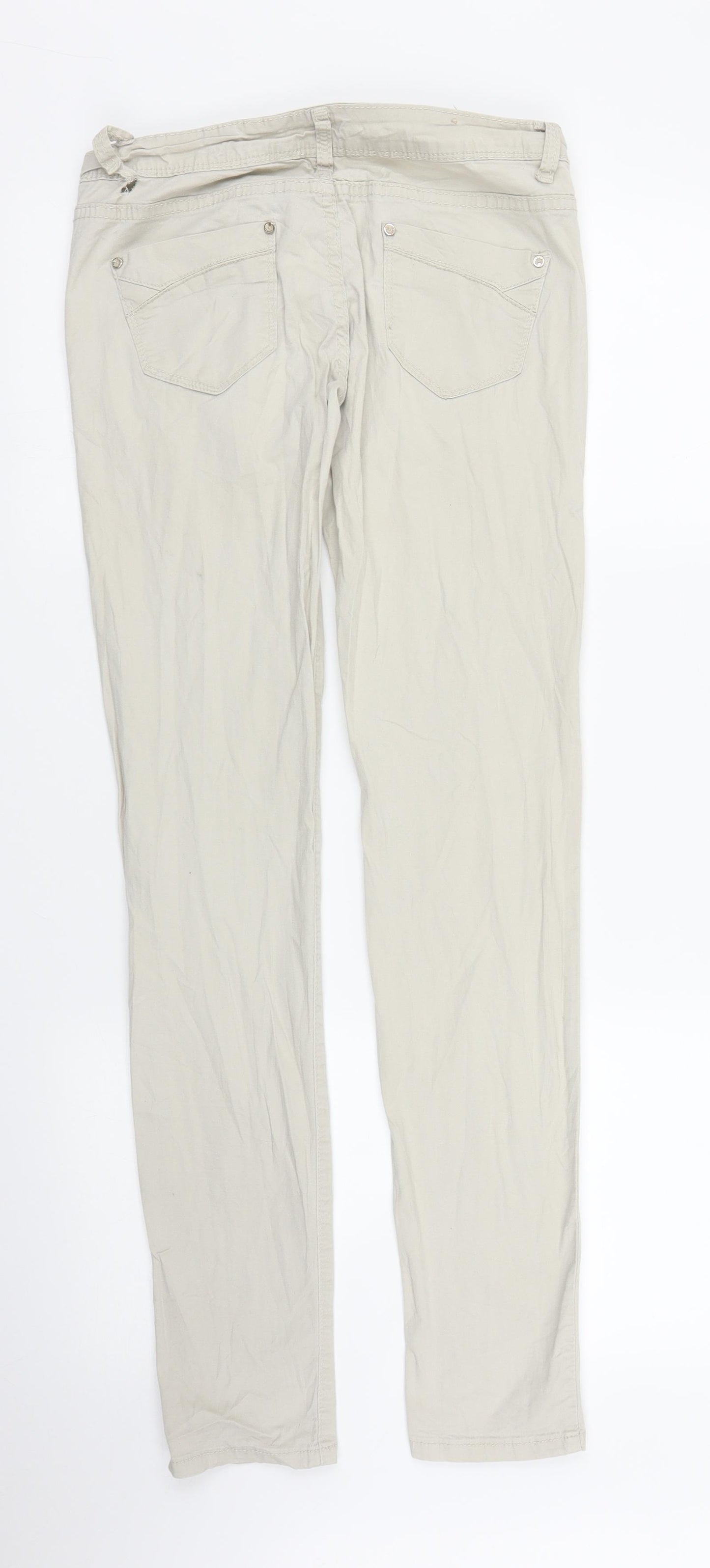 I Dodo Womens Beige   Carpenter Trousers Size S L30 in