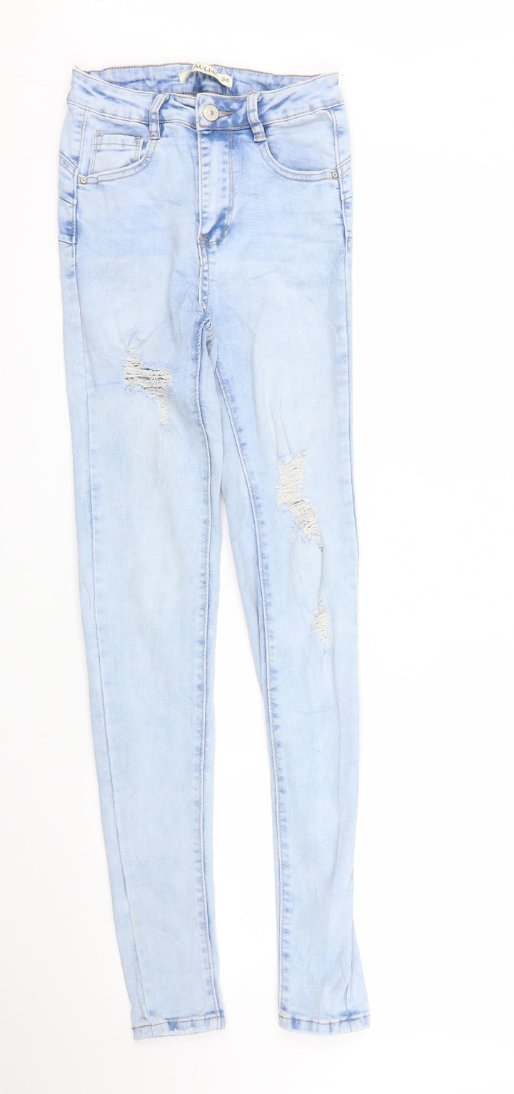 Laulia Womens Blue  Denim Skinny Jeans Size S L29 in