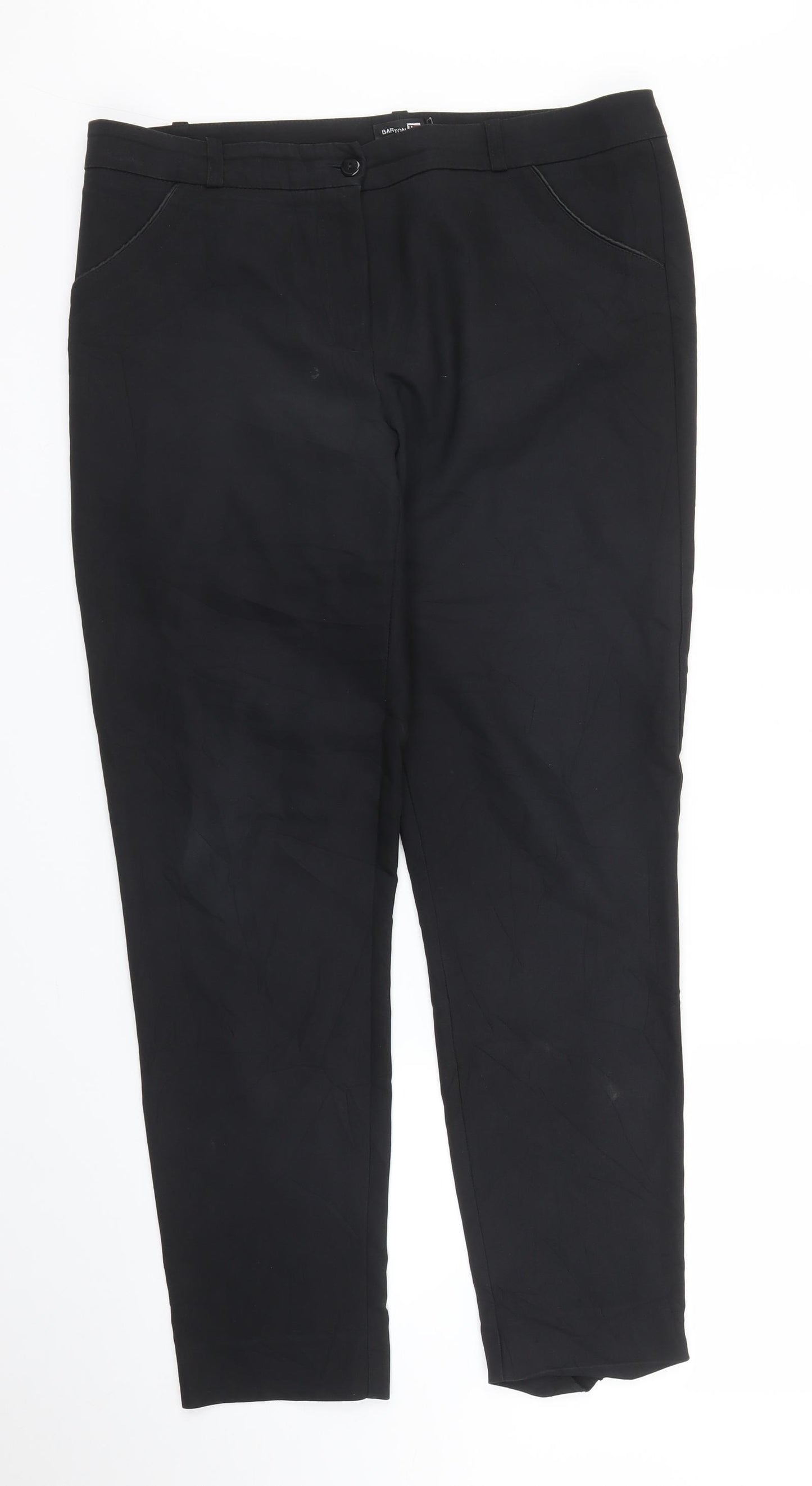 Barton Womens Black   Pedal Pusher Trousers Size M L27 in