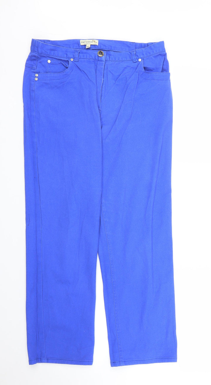 First Avenue Womens Blue  Denim Capri Jeans Size 12 L25 in