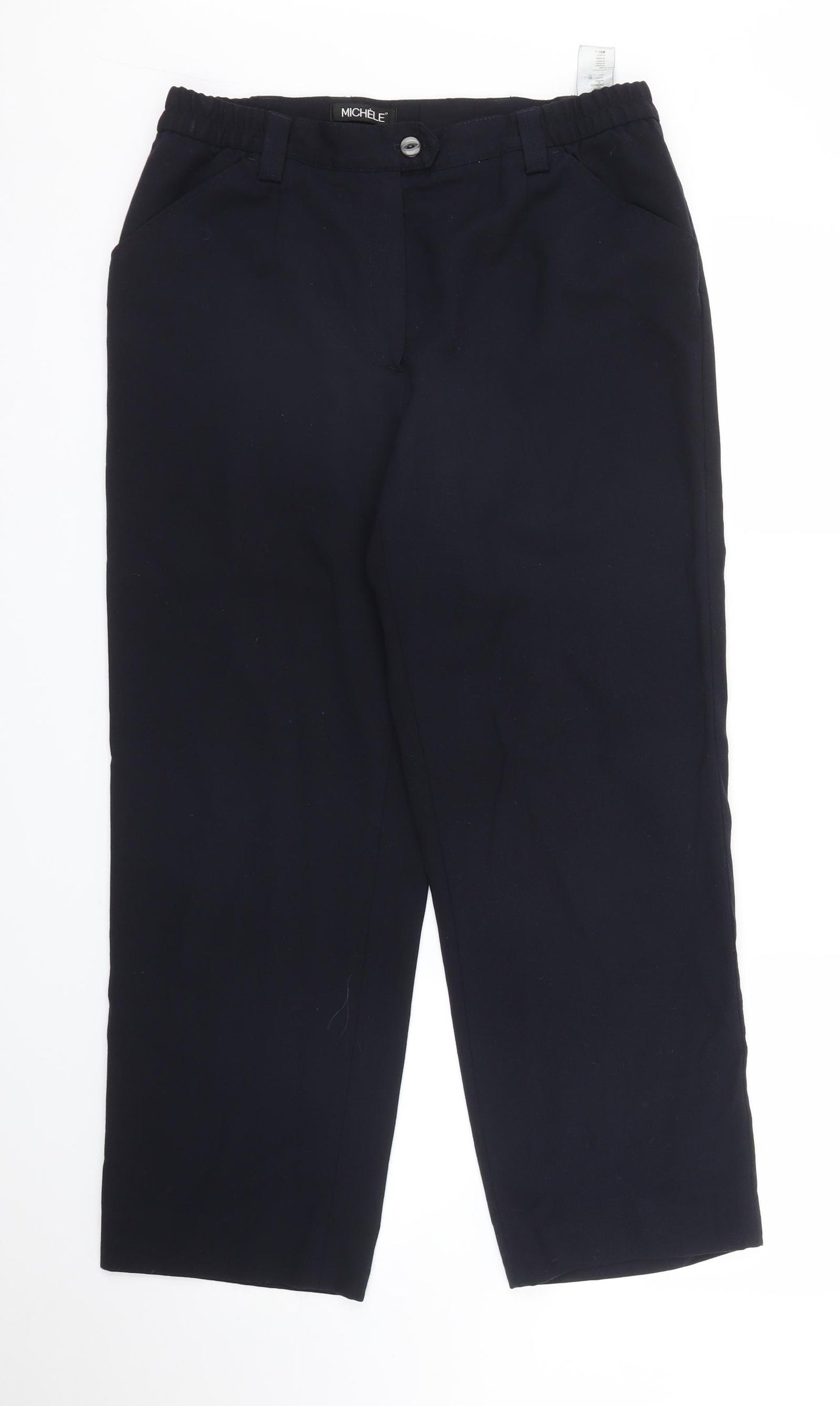 MICHELE Womens Black   Capri Trousers Size 12 L27 in