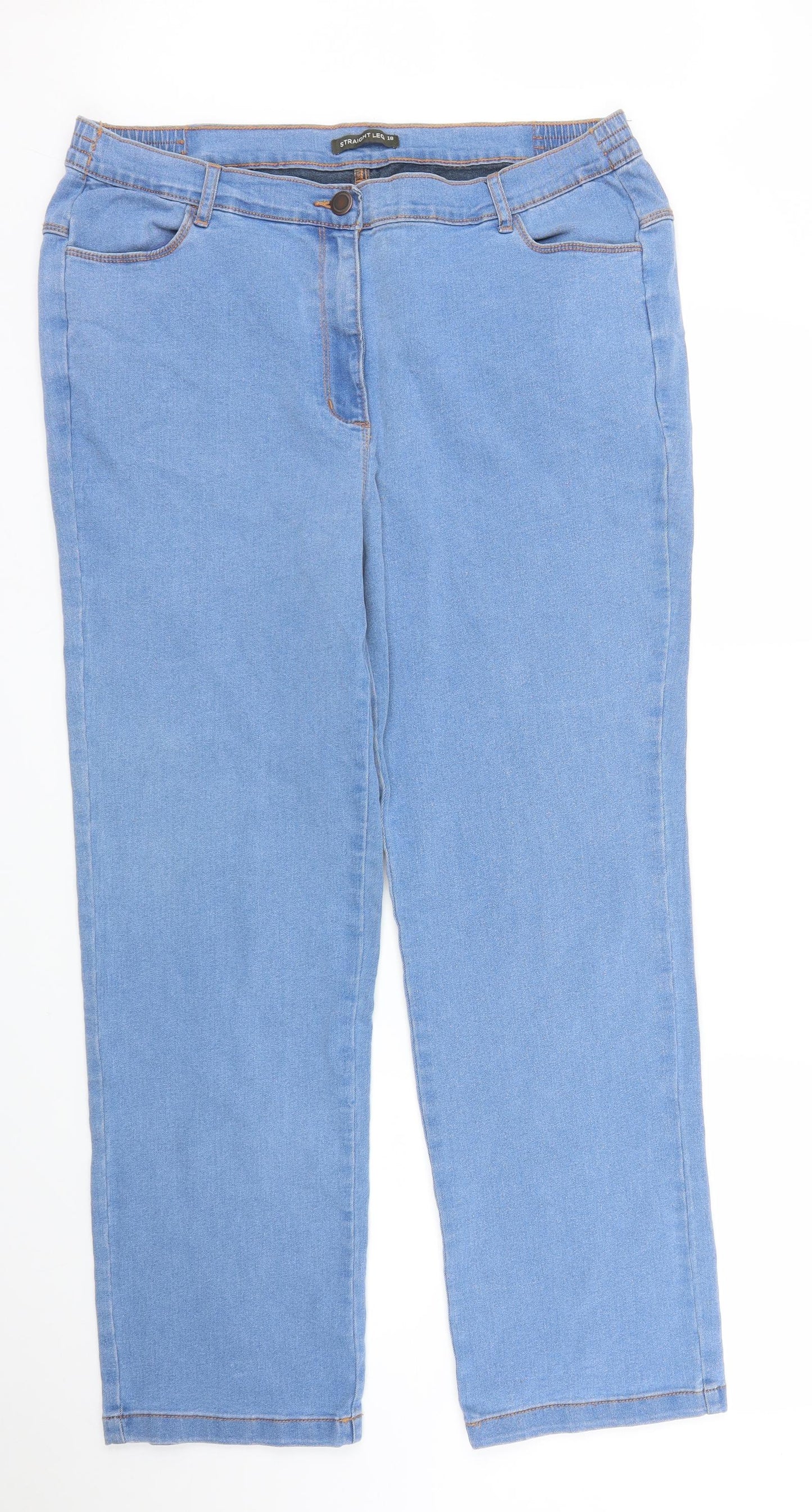 Bonmarché Womens Blue  Denim Straight Jeans Size 18 L27 in