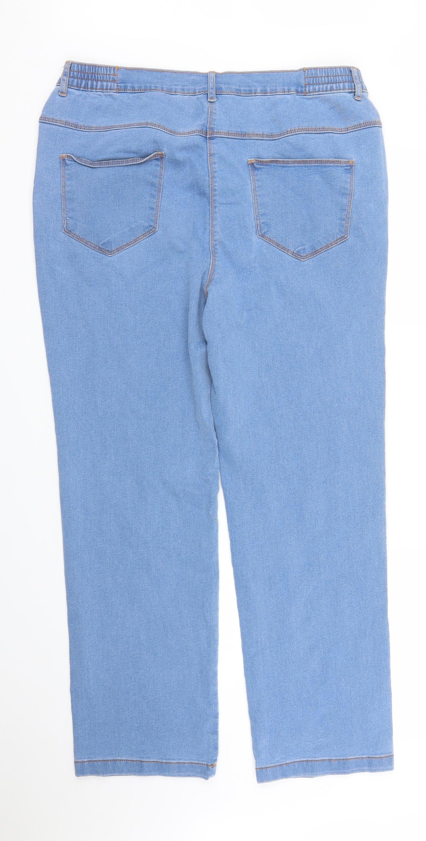 Bonmarché Womens Blue  Denim Straight Jeans Size 18 L27 in