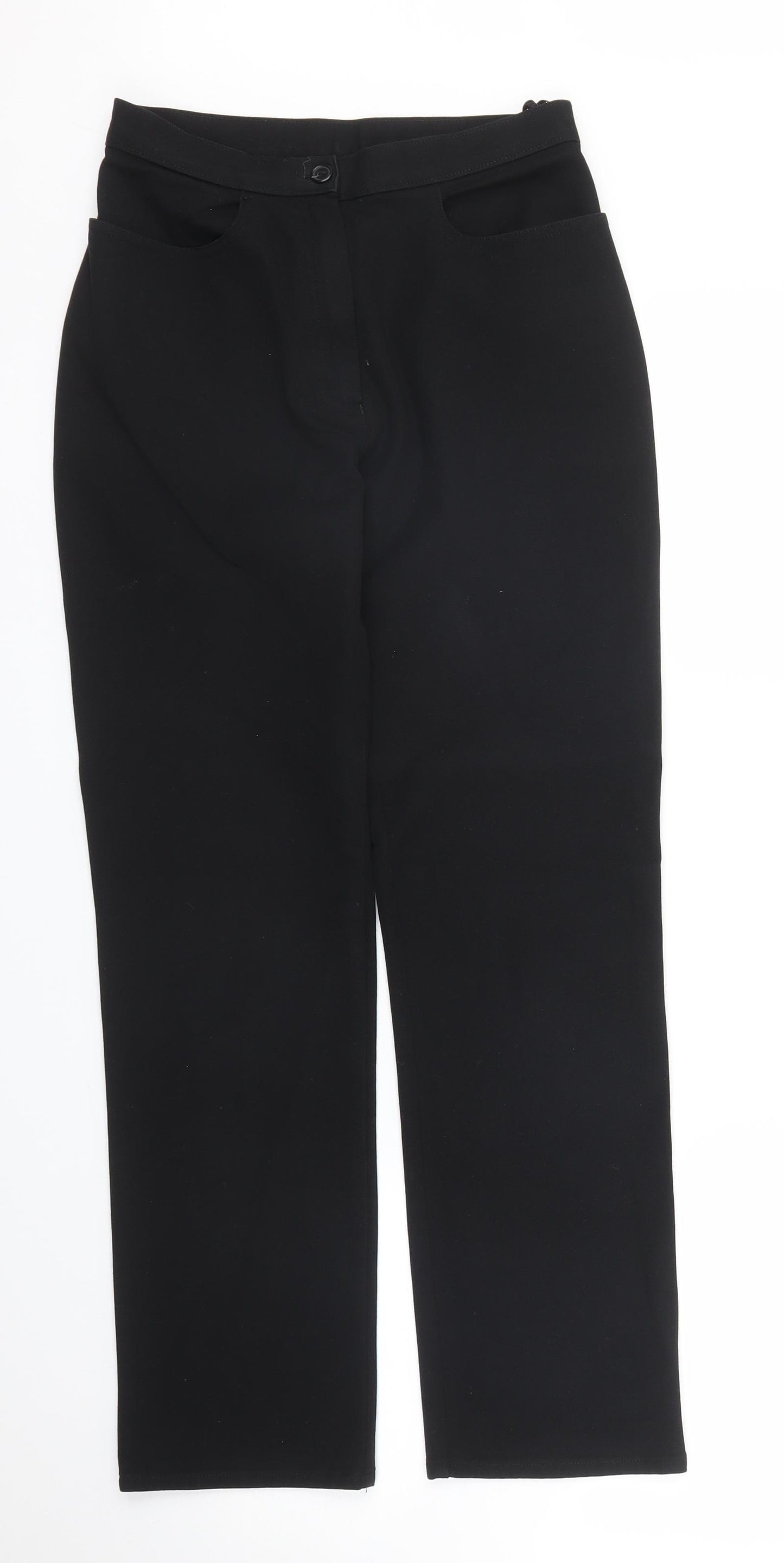 M&S Womens Black   Trousers  Size 8 L28 in