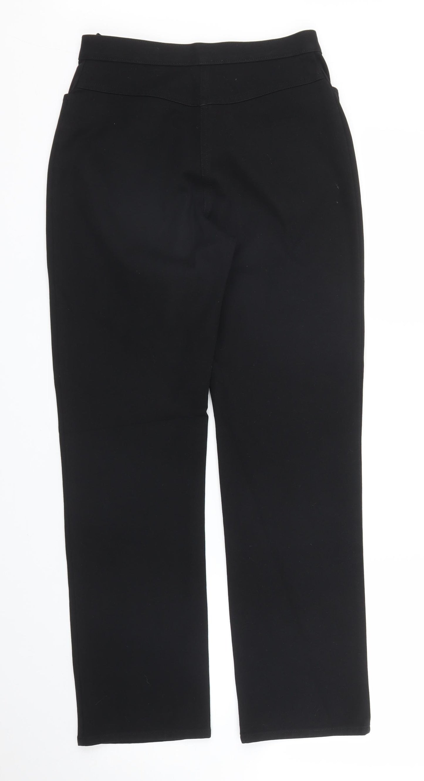 M&S Womens Black   Trousers  Size 8 L28 in