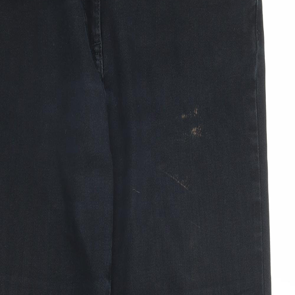 M&S Womens Black  Denim Bootcut Jeans Size 36 in L28 in