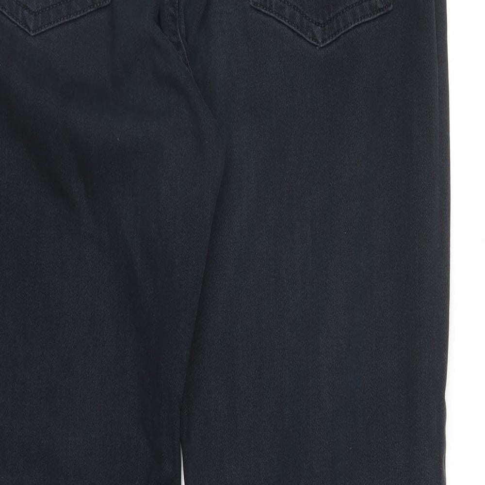 M&S Womens Black  Denim Bootcut Jeans Size 36 in L28 in