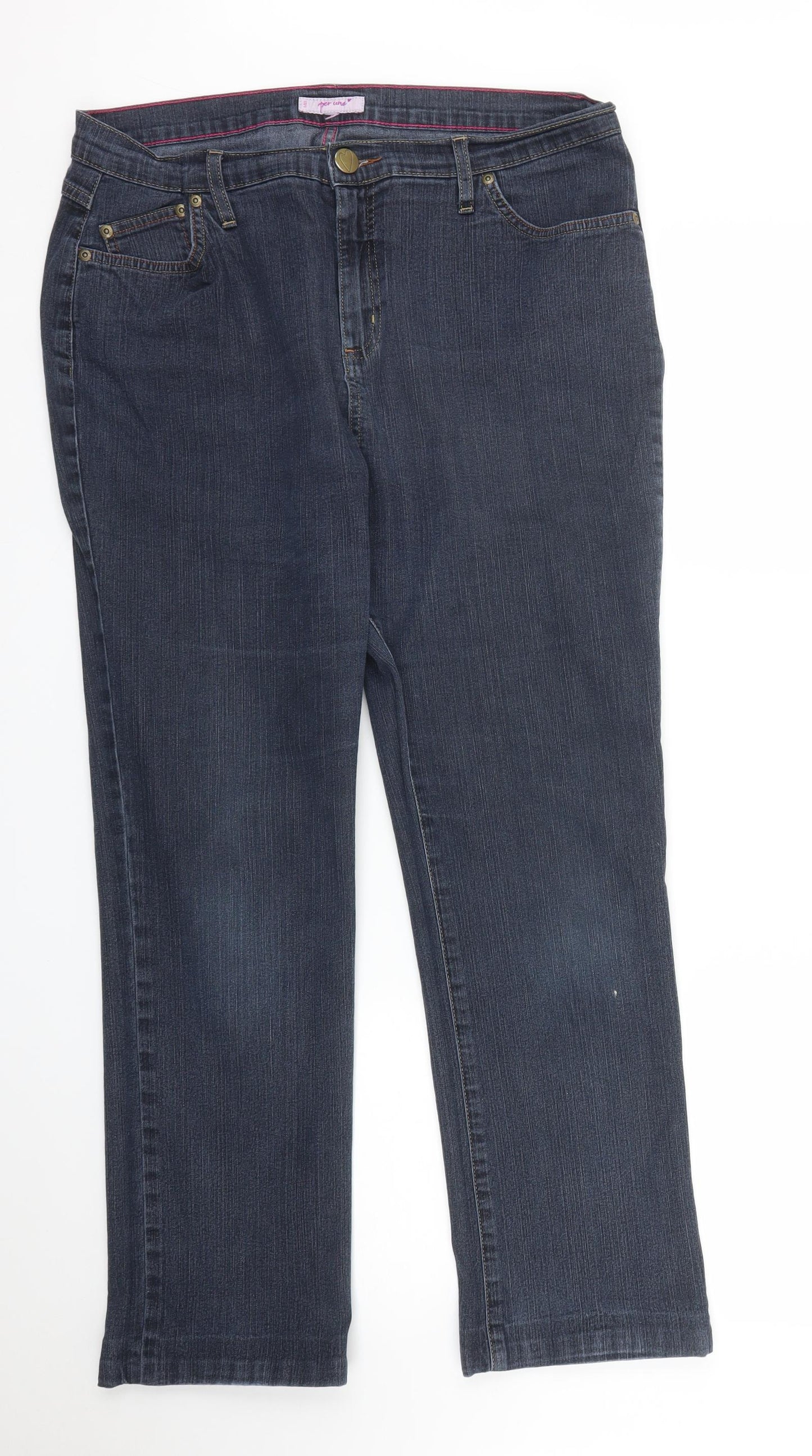 M&S Womens Blue  Denim Bootcut Jeans Size L L27 in