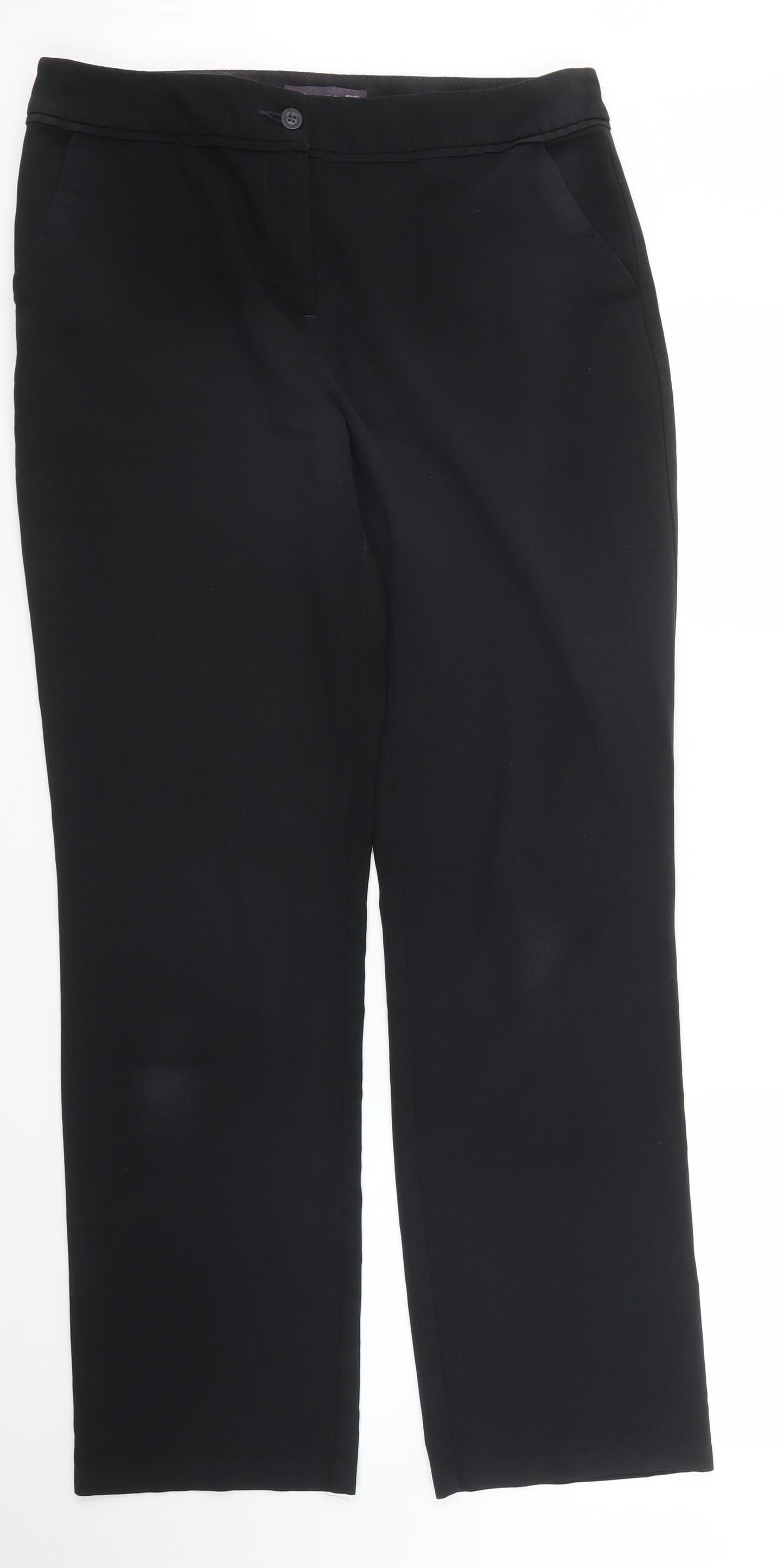 M&S Womens Black   Trousers  Size 14 L30 in