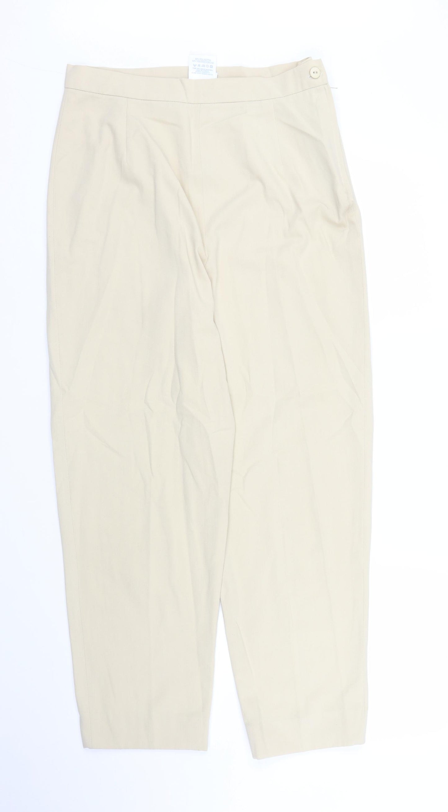 New Look Womens Beige   Pedal Pusher Trousers Size 14 L27 in