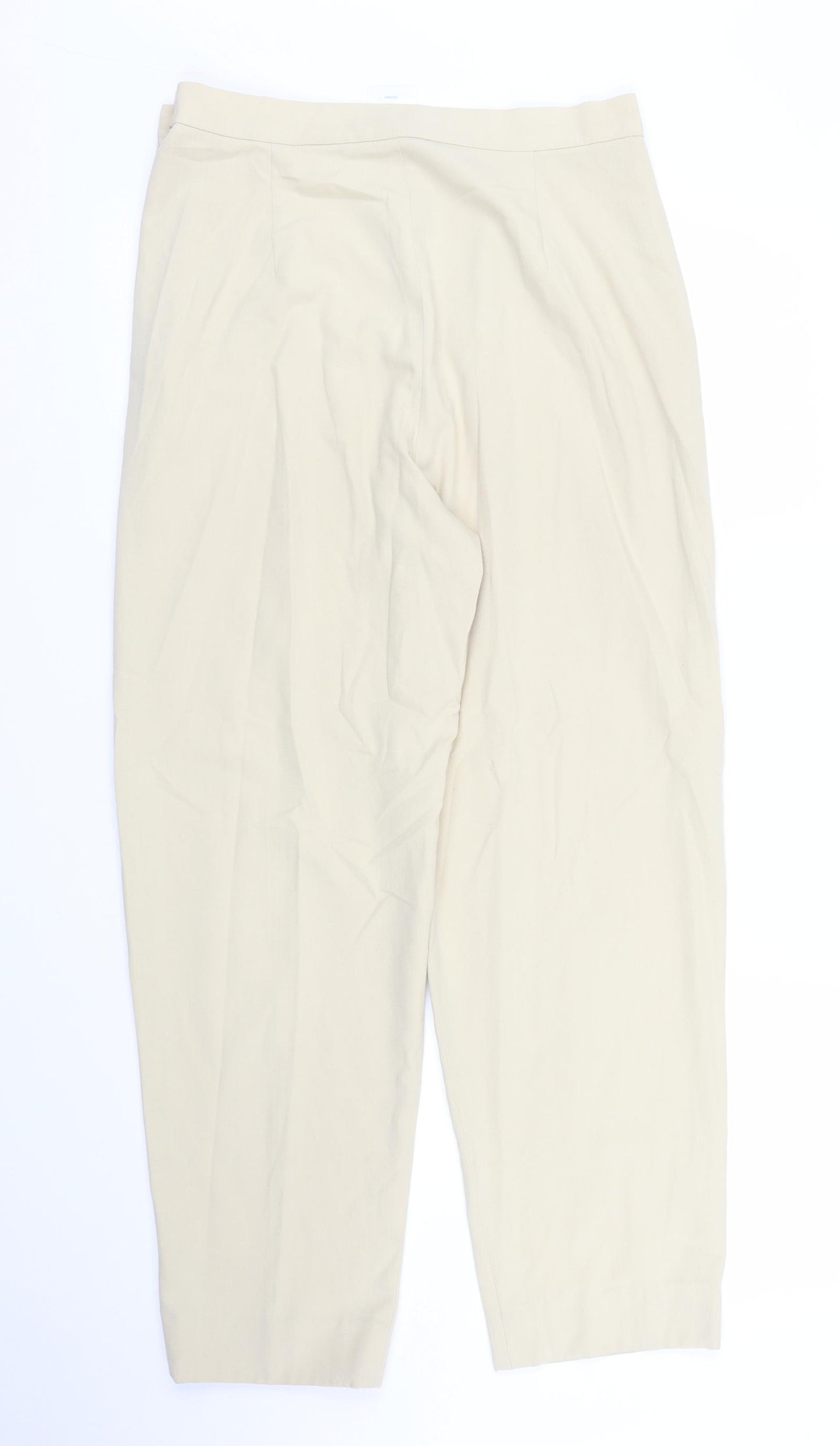 New Look Womens Beige   Pedal Pusher Trousers Size 14 L27 in