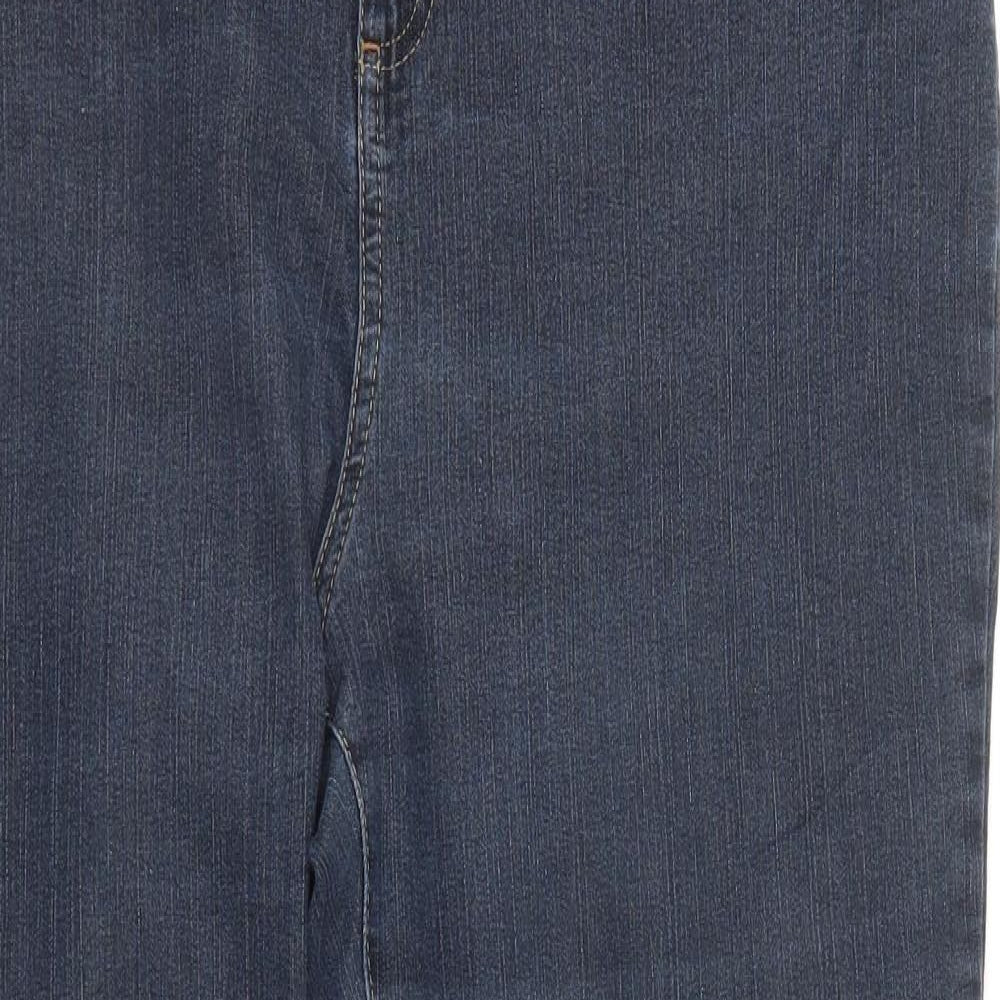 M&S Womens Blue  Denim Straight Jeans Size L L28 in