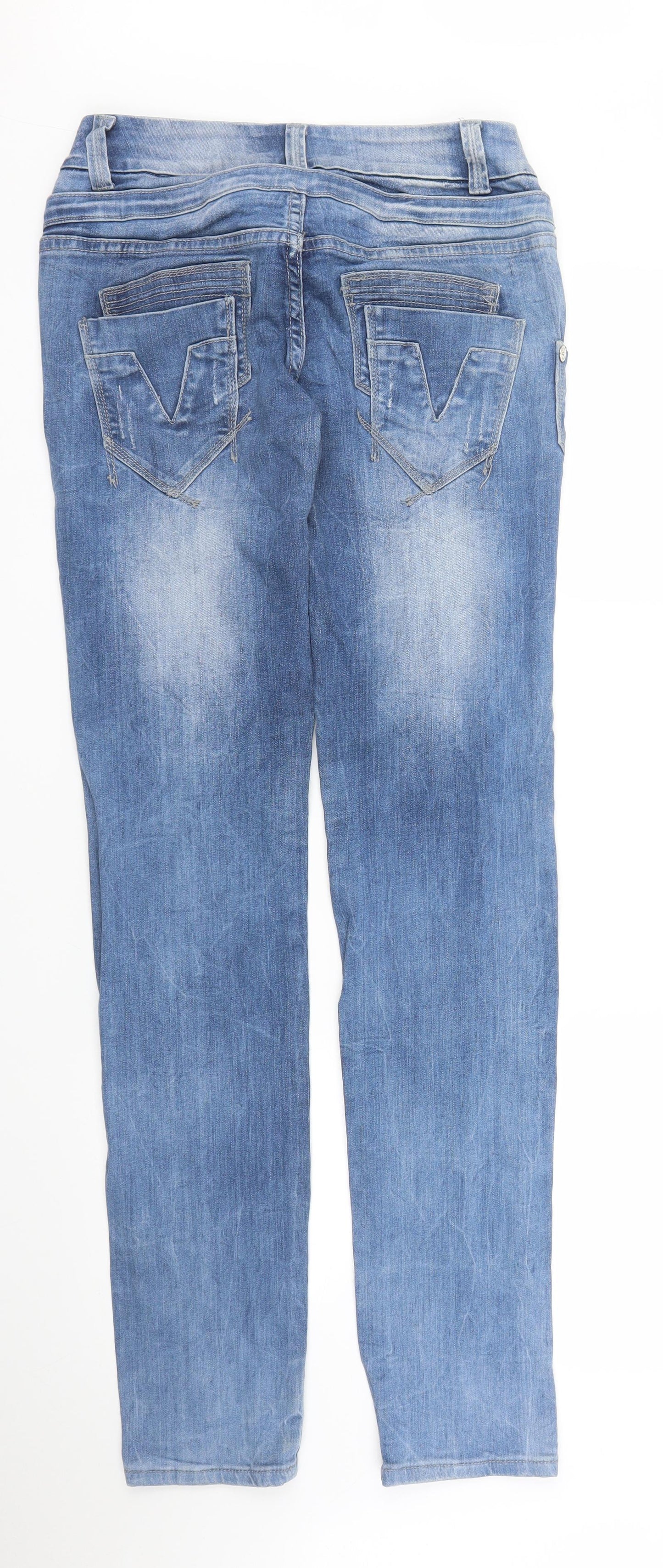 Accestar Womens Blue  Denim Skinny Jeans Size 10 L32 in