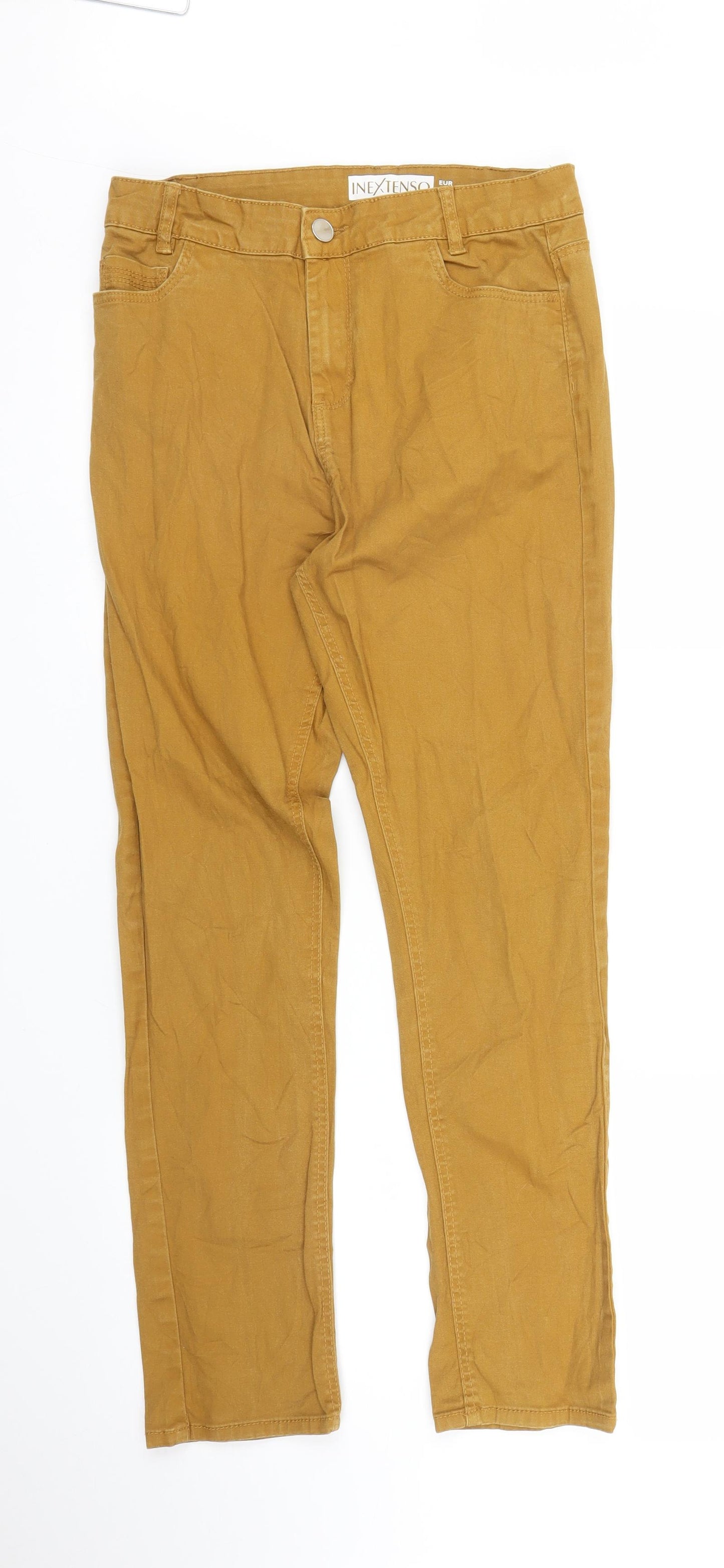 Inextenso Womens Yellow   Chino Trousers Size 8 L27 in