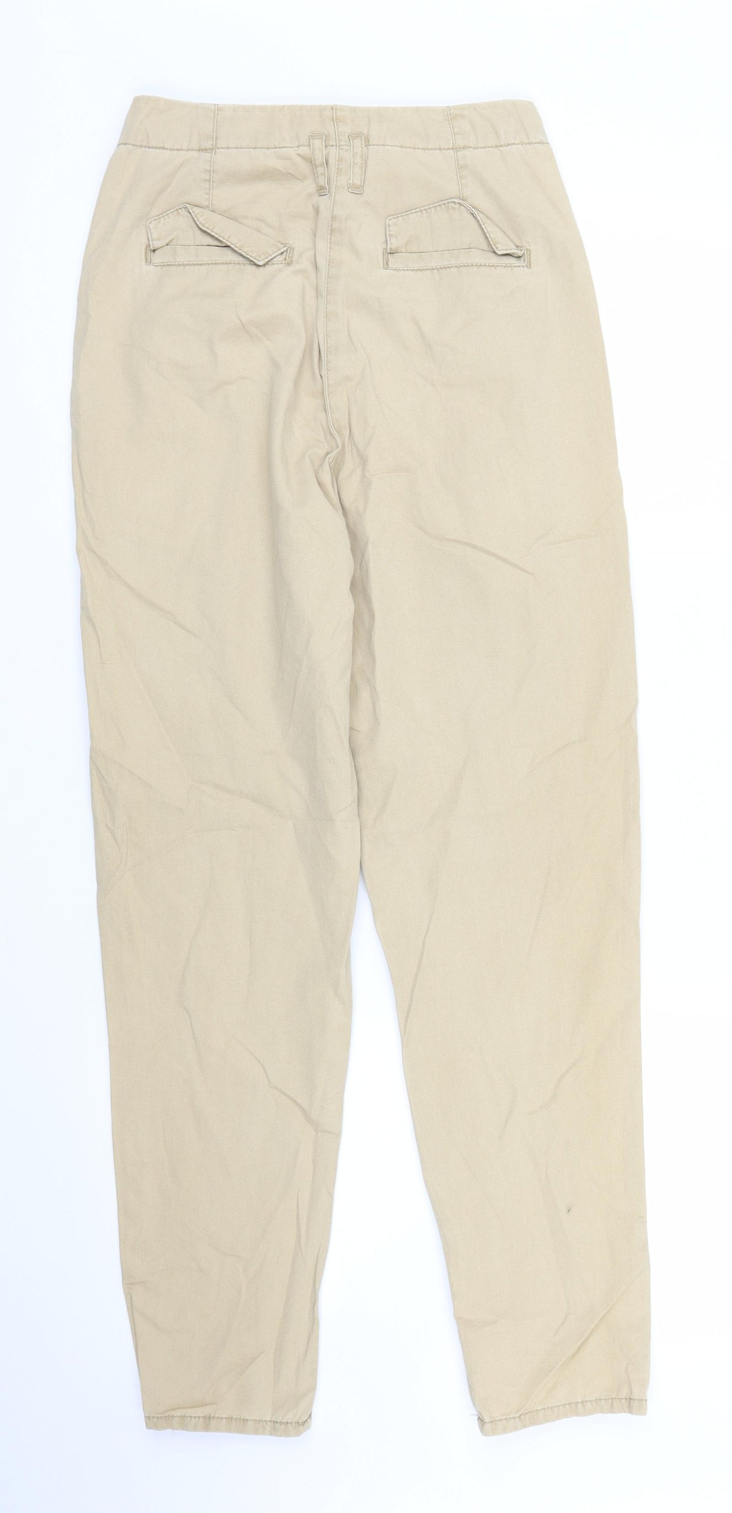 Topshop Womens Beige   Carrot Trousers Size 4 L27 in
