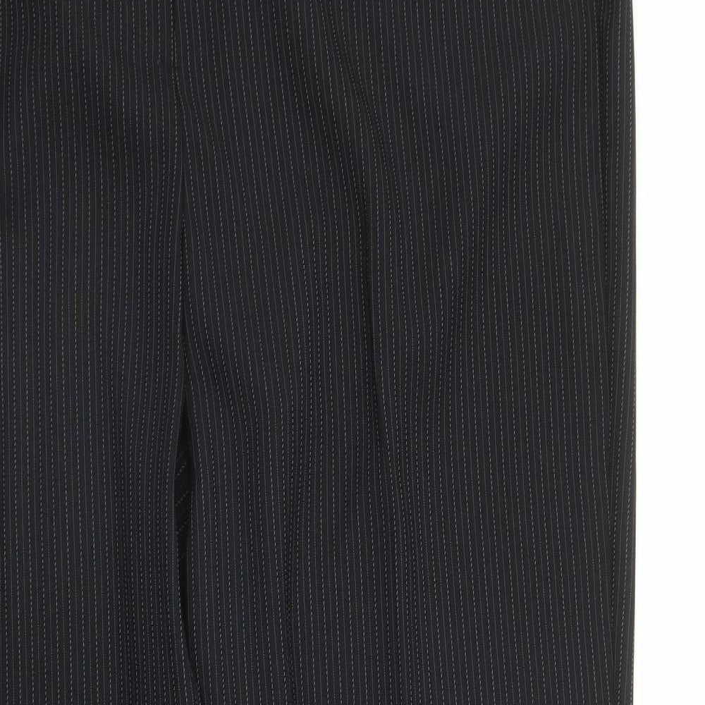 George Womens Black Striped  Trousers  Size 16 L30 in