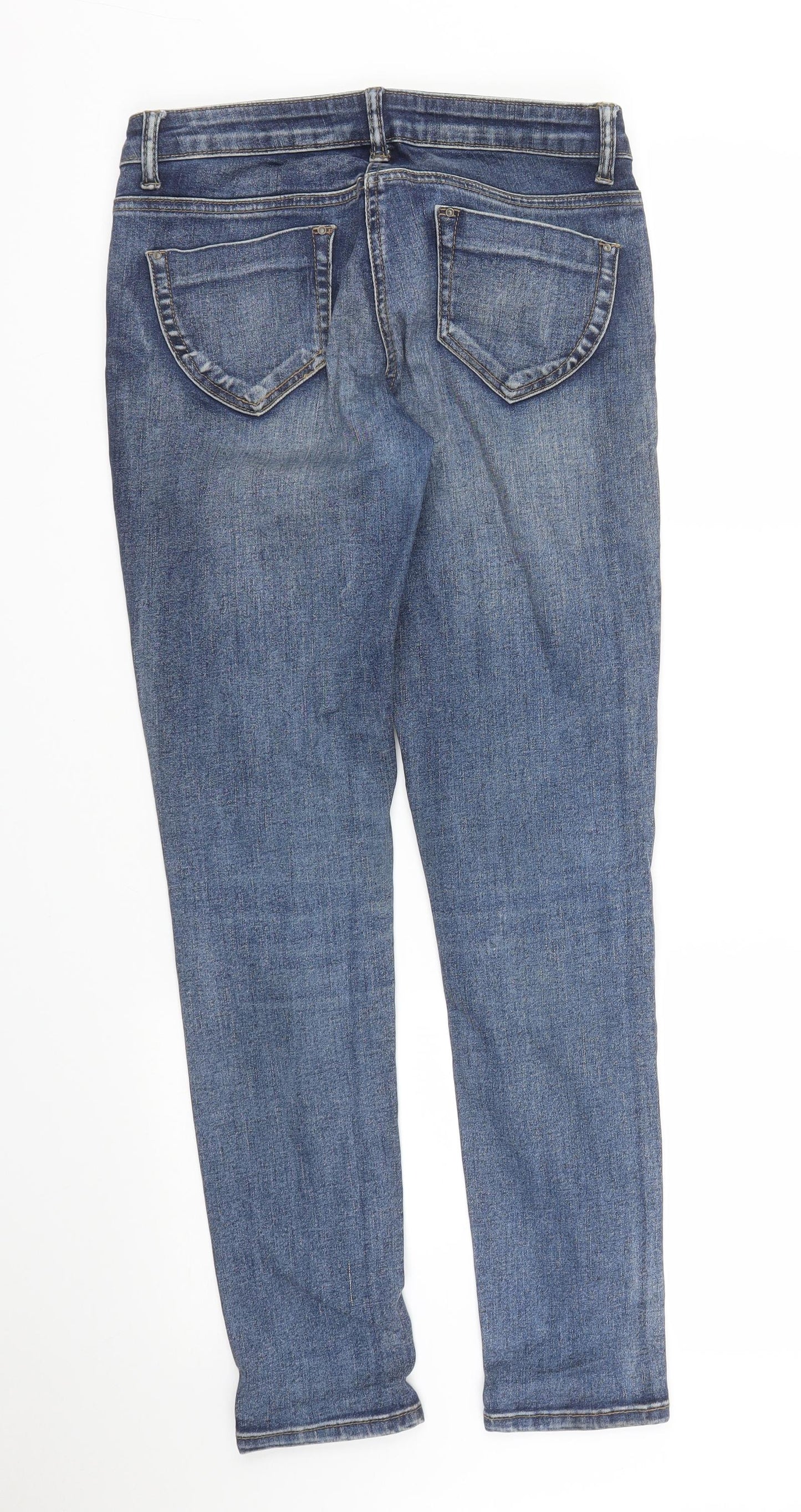 24/7 Authentic Denim Womens Blue  Denim Skinny Jeans Size 10 L27 in