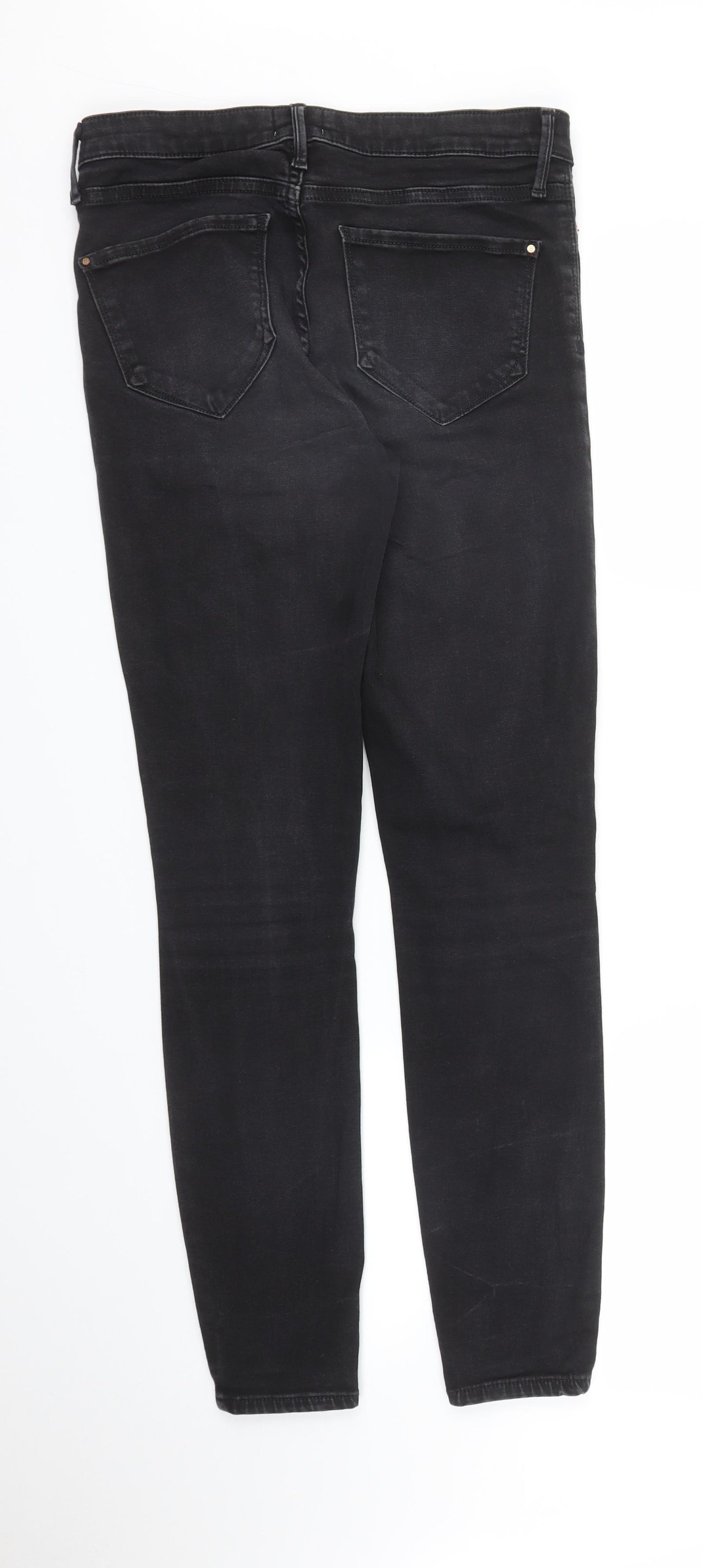 River Island Womens Black  Denim Skinny Jeans Size 10 L28 in