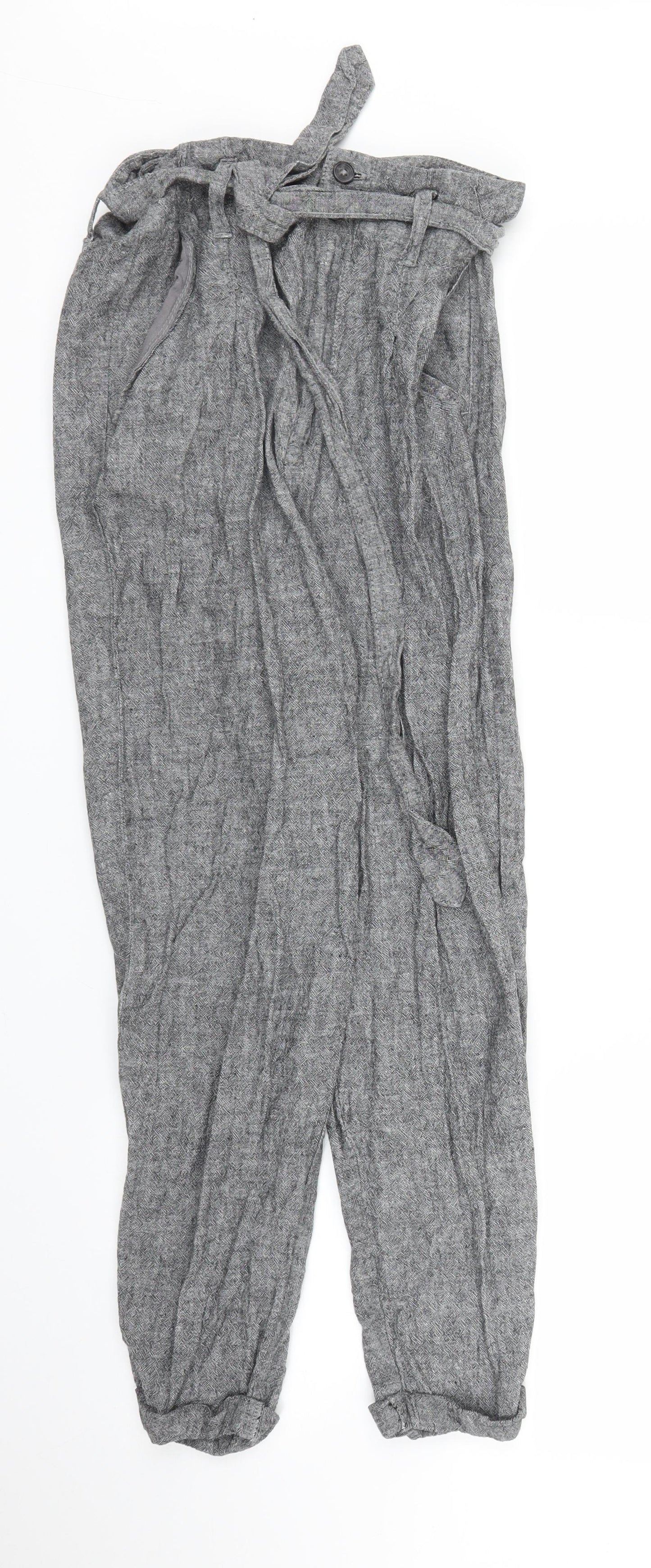 F&F Womens Grey   Harem Trousers Size 8 L23 in