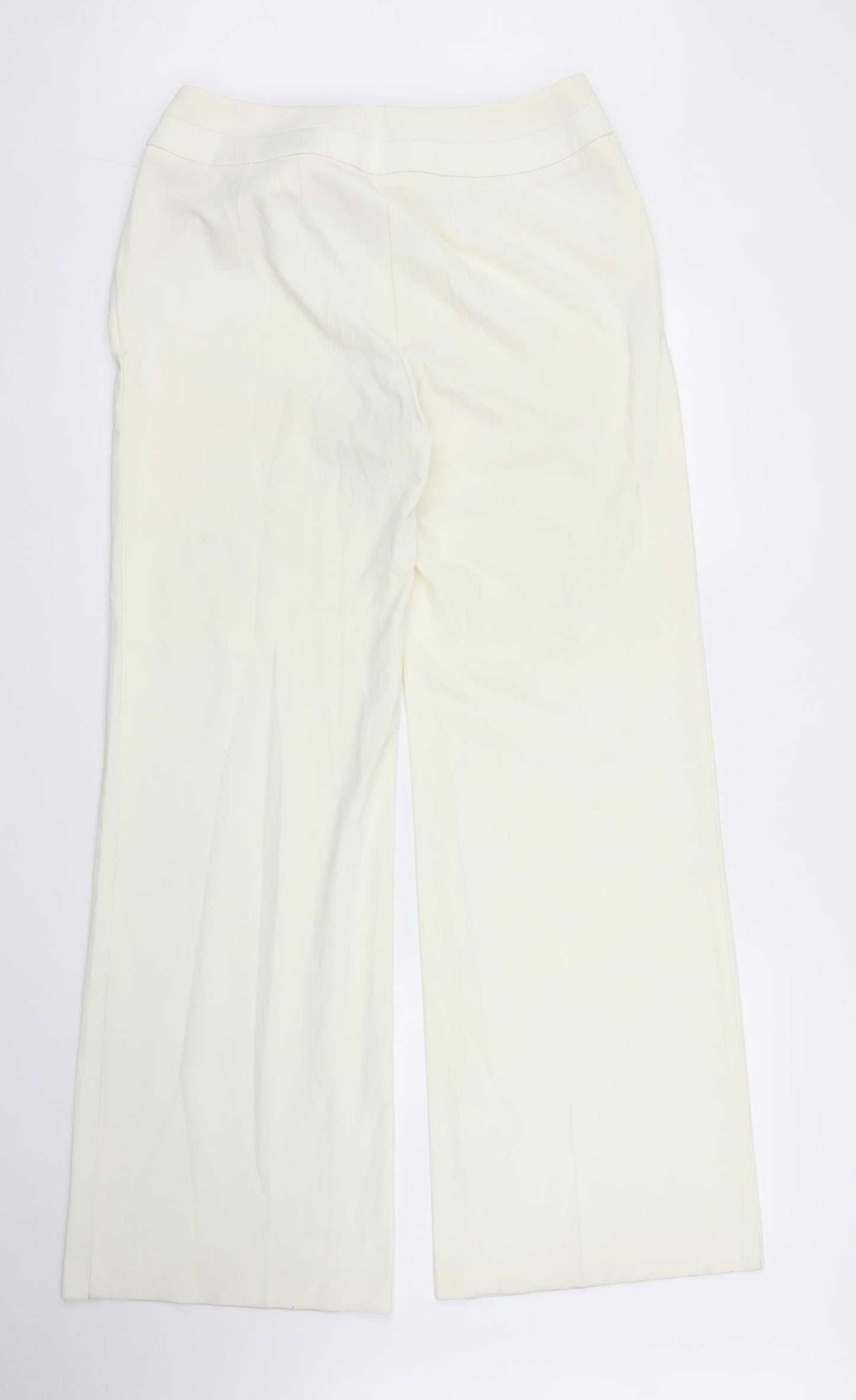 M&S Womens White   Trousers  Size 12 L31 in