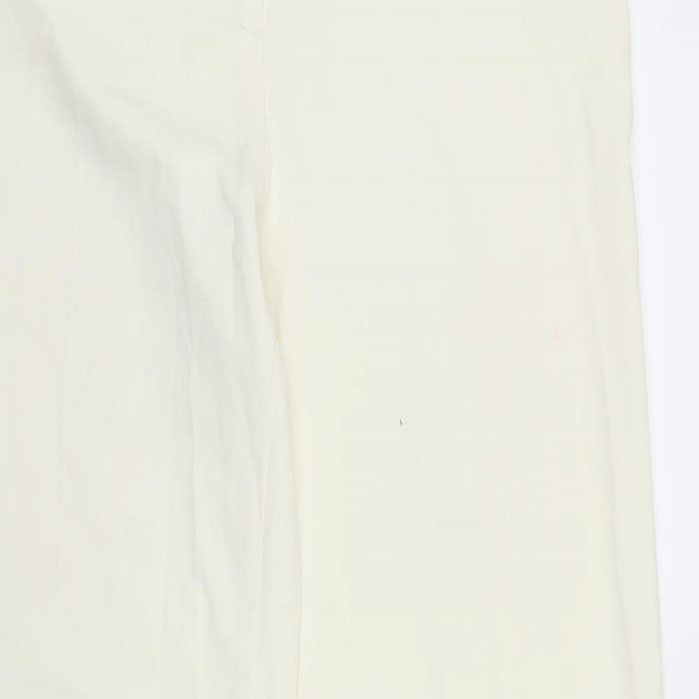 M&S Womens White   Trousers  Size 12 L31 in
