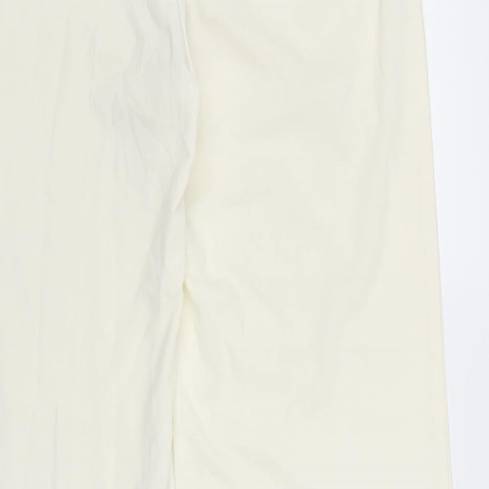 M&S Womens White   Trousers  Size 12 L31 in