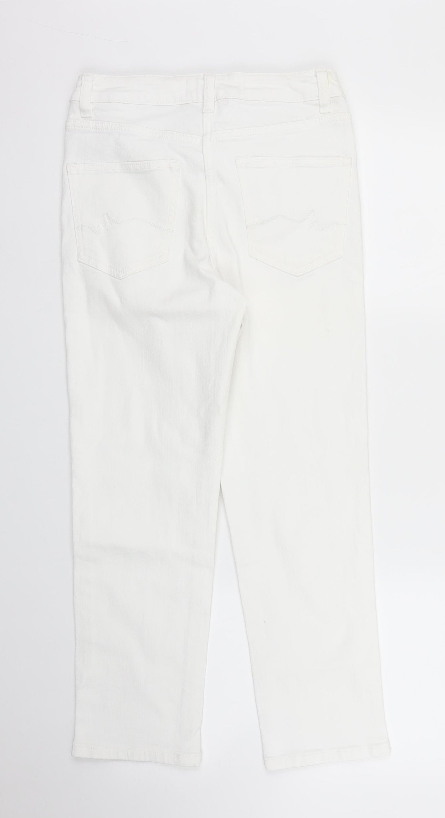 NEXT Womens White  Denim Cropped Jeans Size 10 L26 in