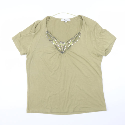 Klass Womens Green   Basic T-Shirt Size M