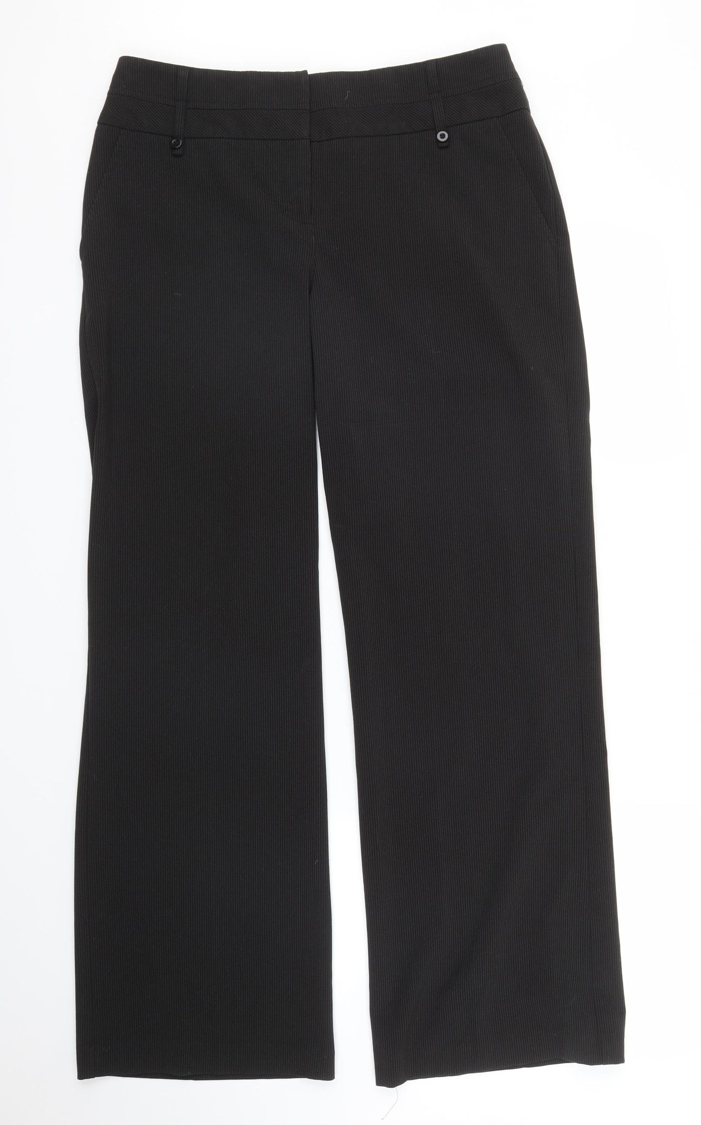 BHS Womens Black Striped  Trousers  Size 12 L31 in