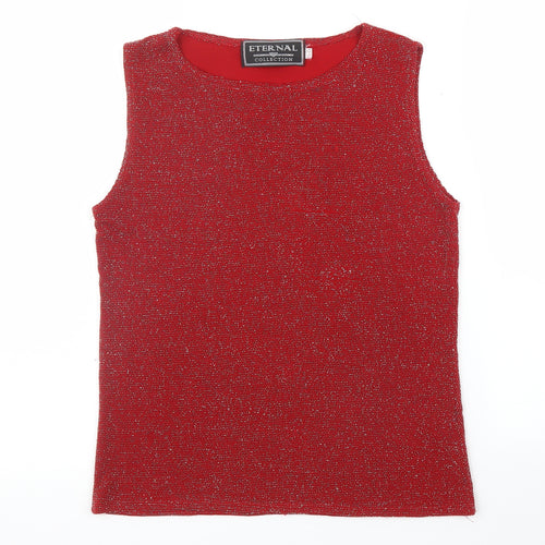 Eternal Womens Red   Basic Blouse Size 12