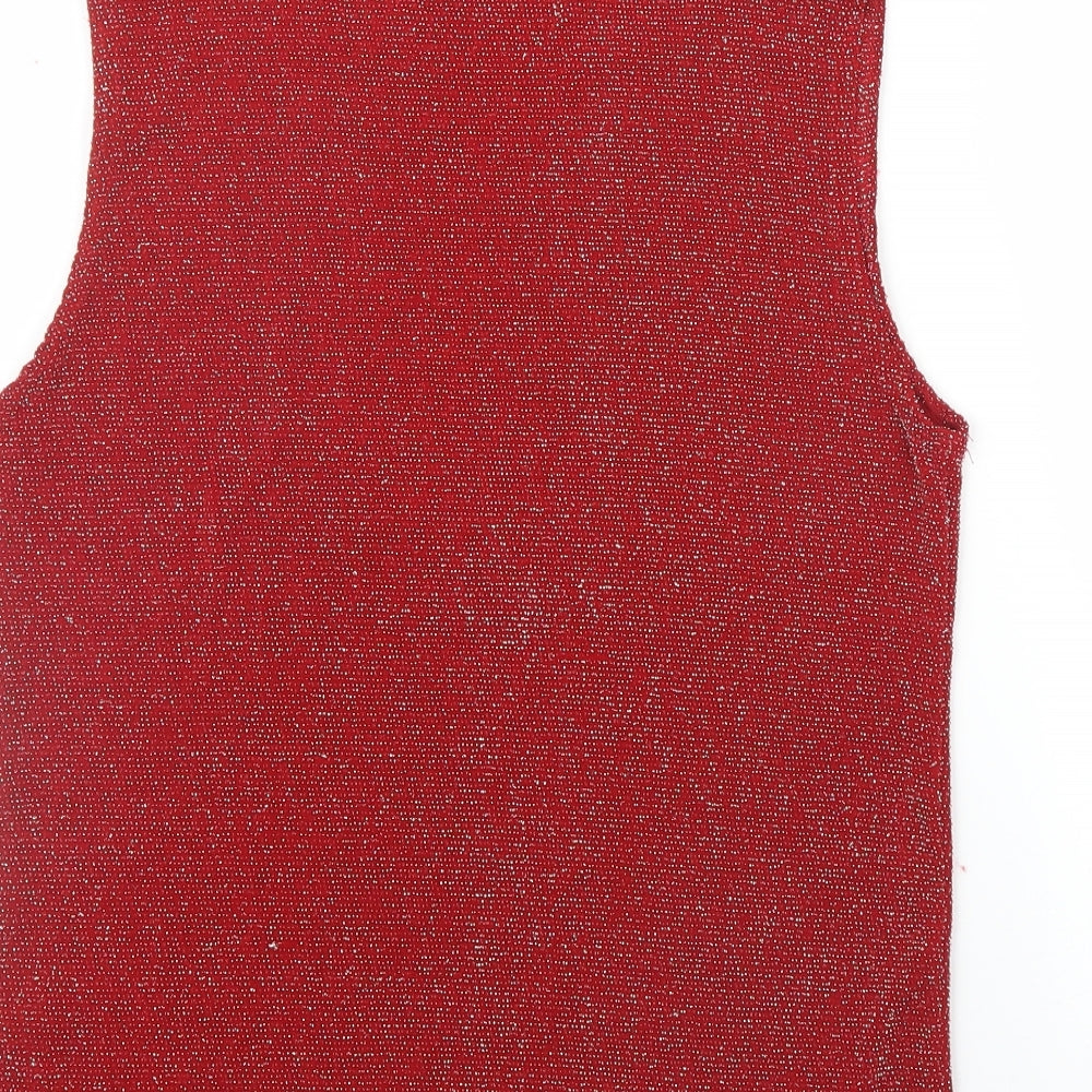 Eternal Womens Red   Basic Blouse Size 12