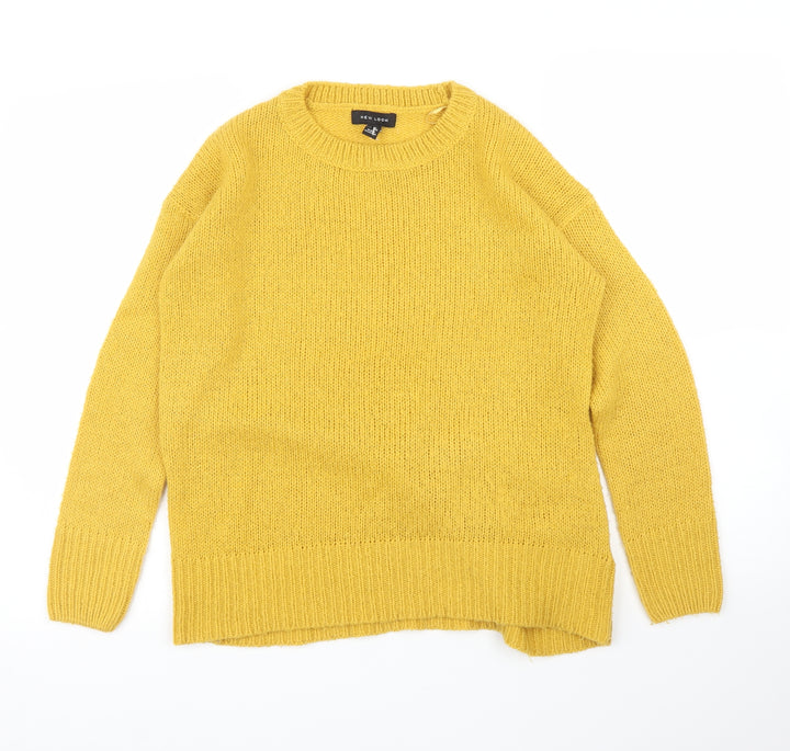 New Look Womens Yellow   Pullover Jumper Size S