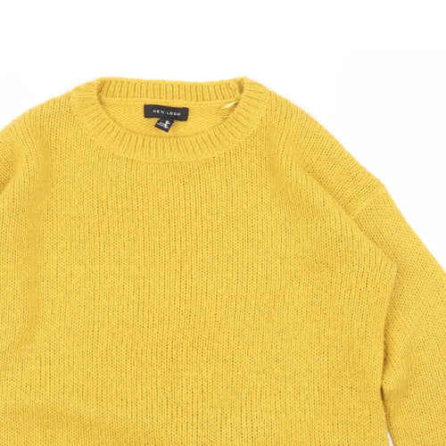 New Look Womens Yellow   Pullover Jumper Size S