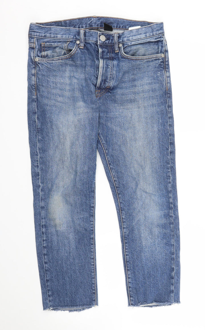 H&M Mens Blue Denim Straight Jeans Size 30 in L25 in