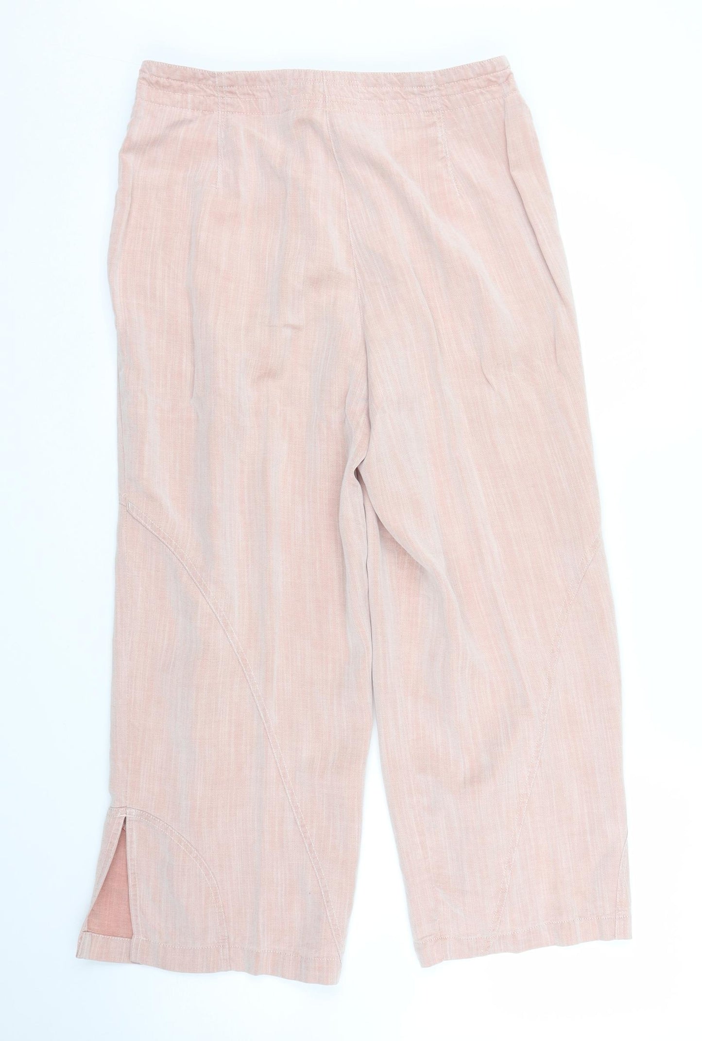 Elton Womens Pink   Capri Trousers Size 12 L22 in