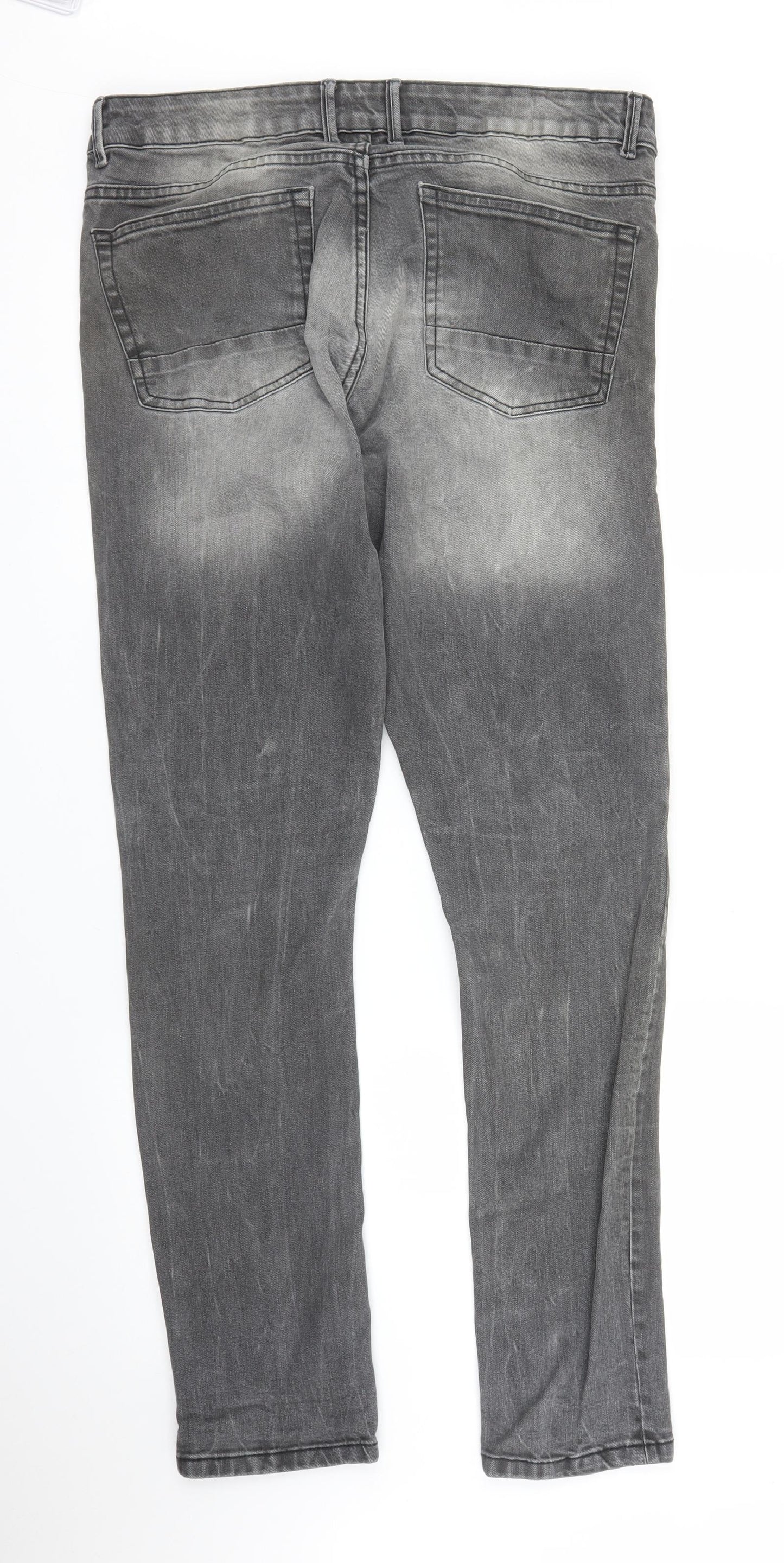 Peacocks Mens Grey   Straight Jeans Size 34 in L32 in