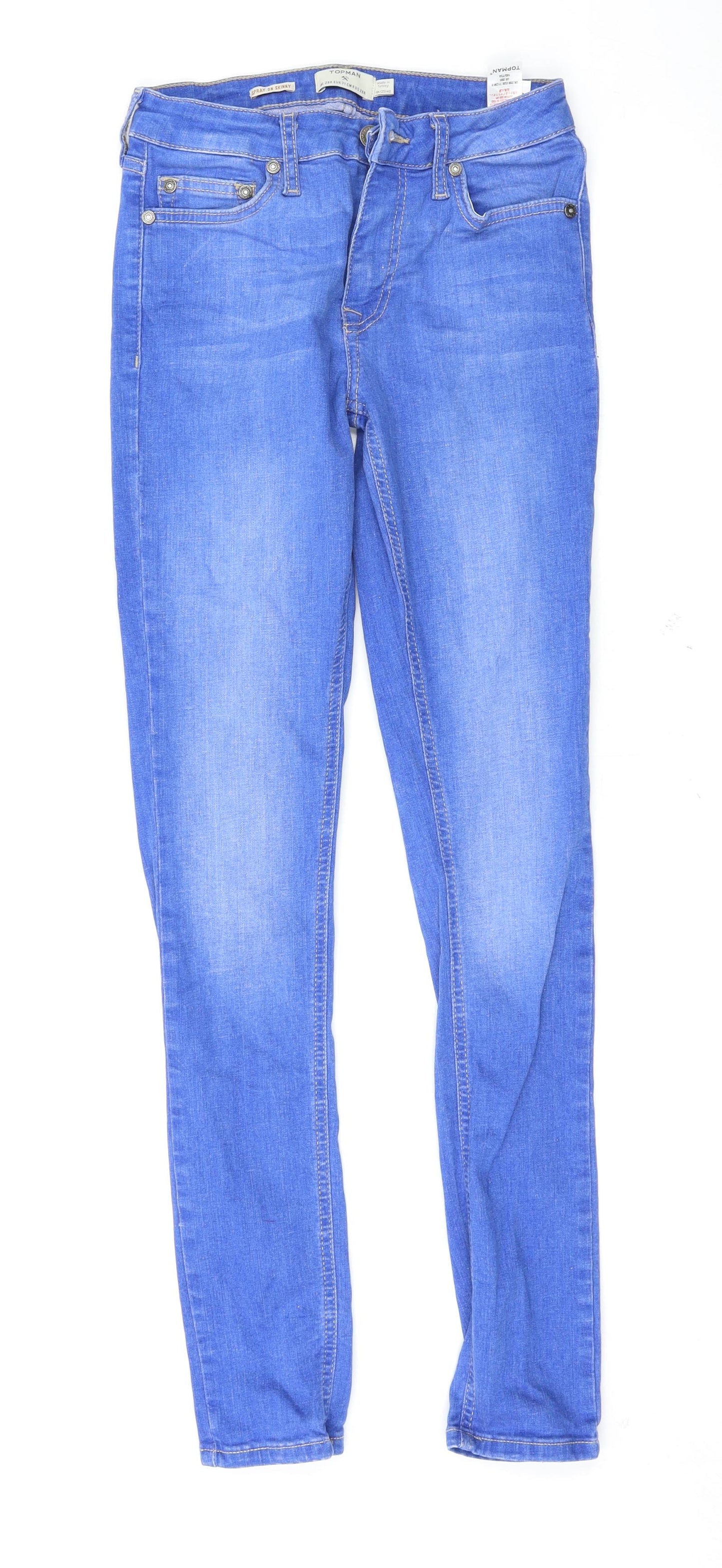 Topman Mens Blue   Skinny Jeans Size 28 L30 in