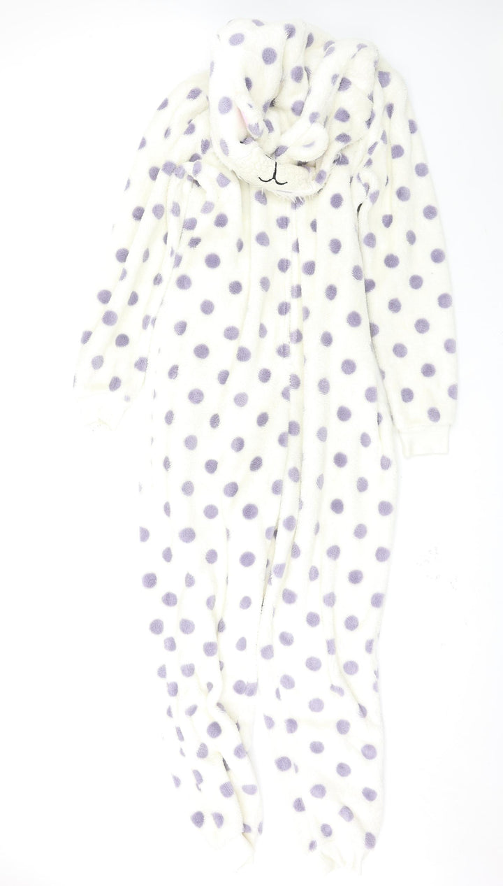 Dorothy Perkins Womens White Polka Dot  Top One Piece Size M