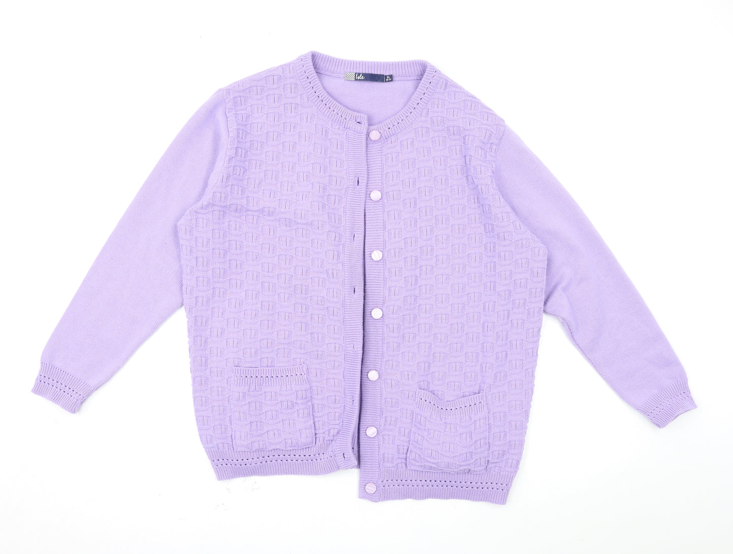 EWM Womens Purple   Cardigan Jumper Size XL