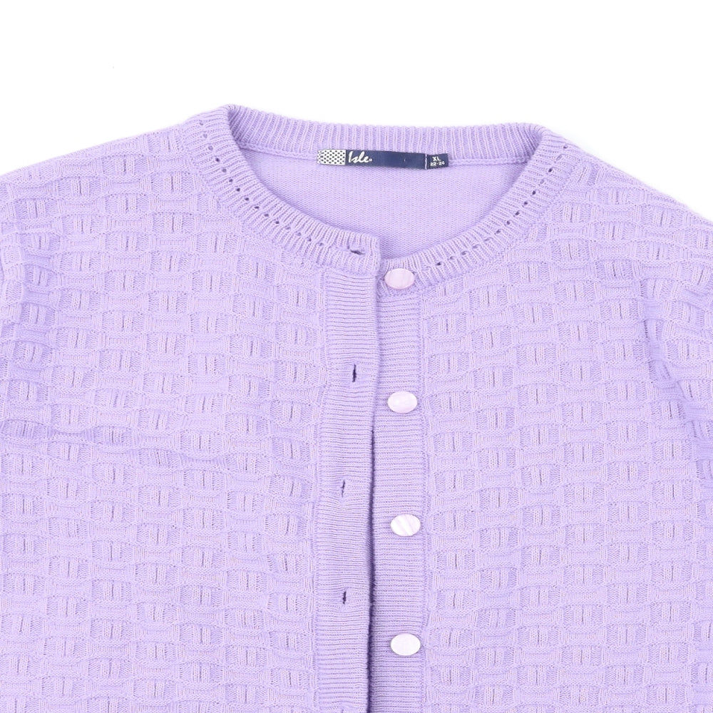 EWM Womens Purple   Cardigan Jumper Size XL