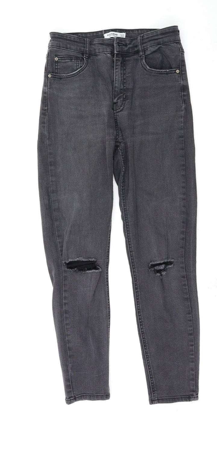 Pull&Bear Womens Black Skinny Jeans Size 10 L26 in