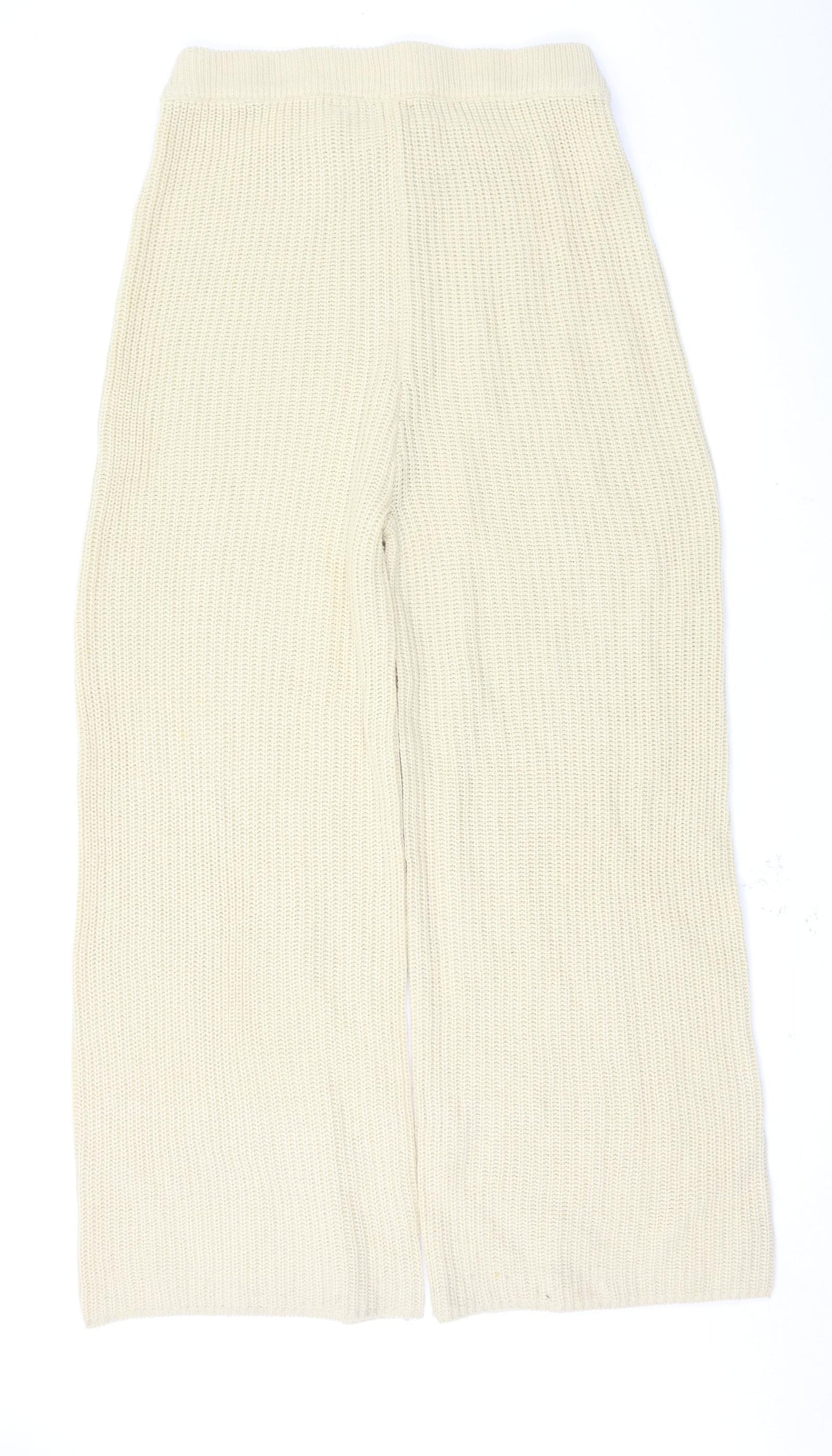 Boohoo Womens Beige   Trousers  Size L L30 in