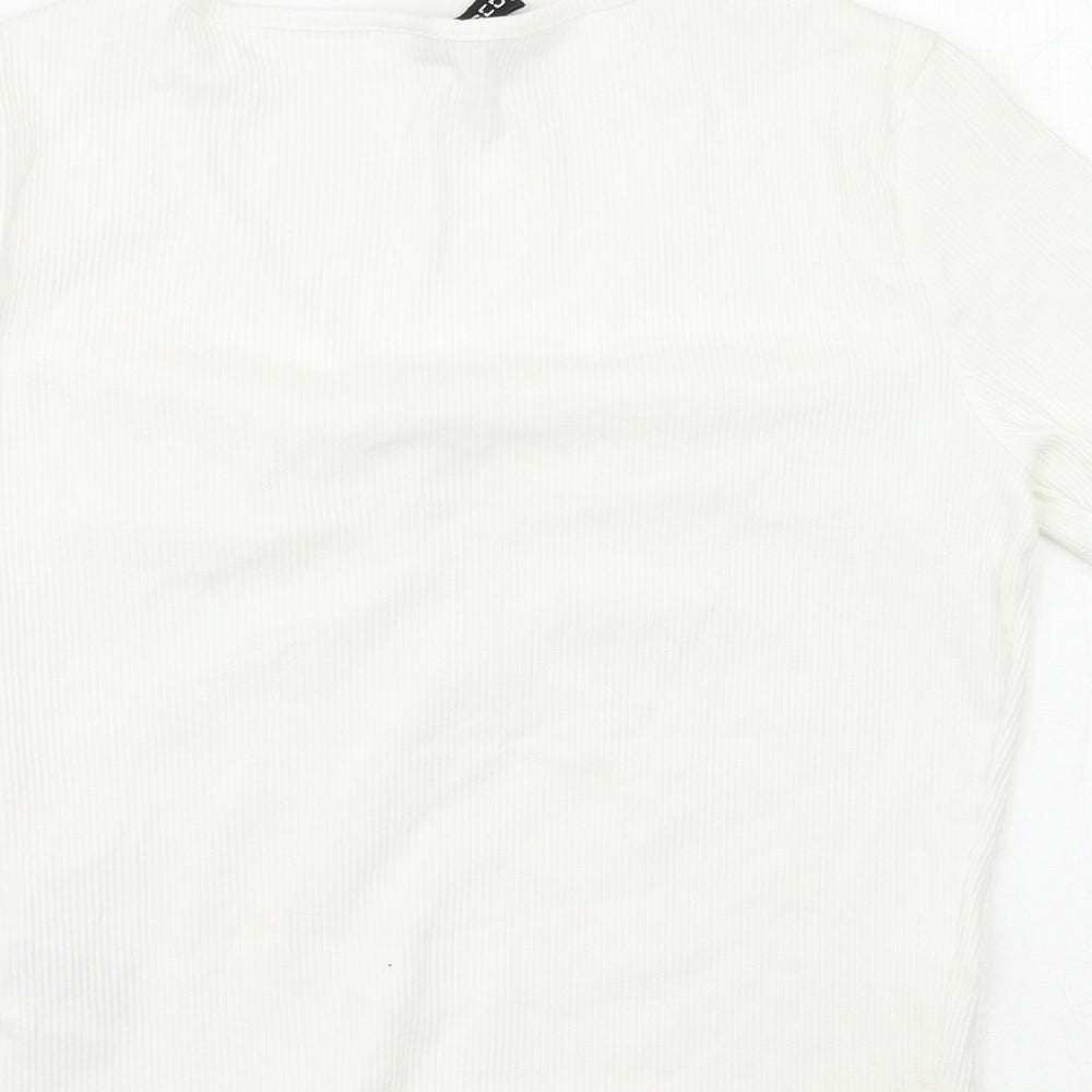 H&M Womens White   Basic T-Shirt Size L