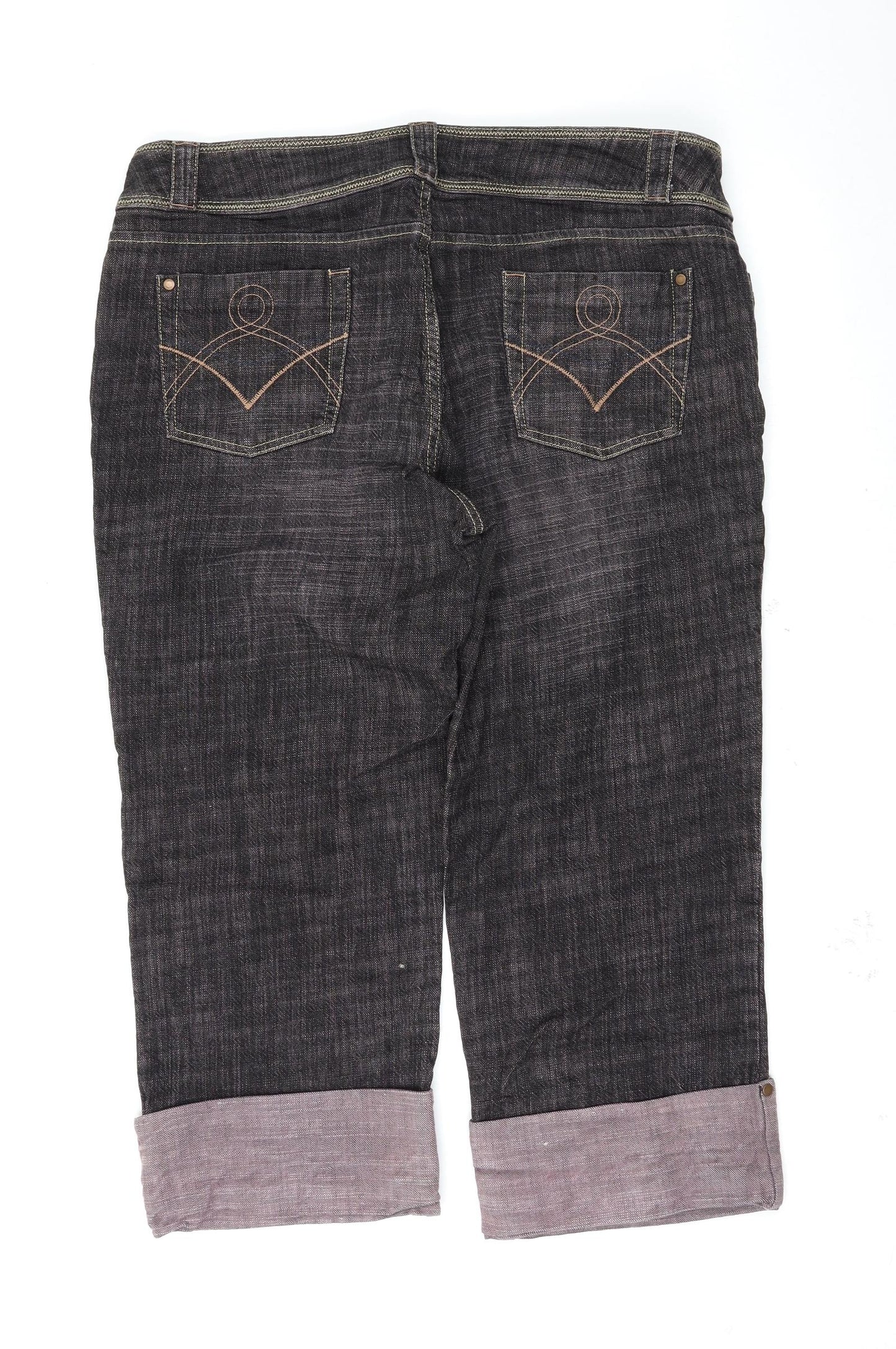 NEXT Womens Black   Cropped Jeans Size 18 L24 in